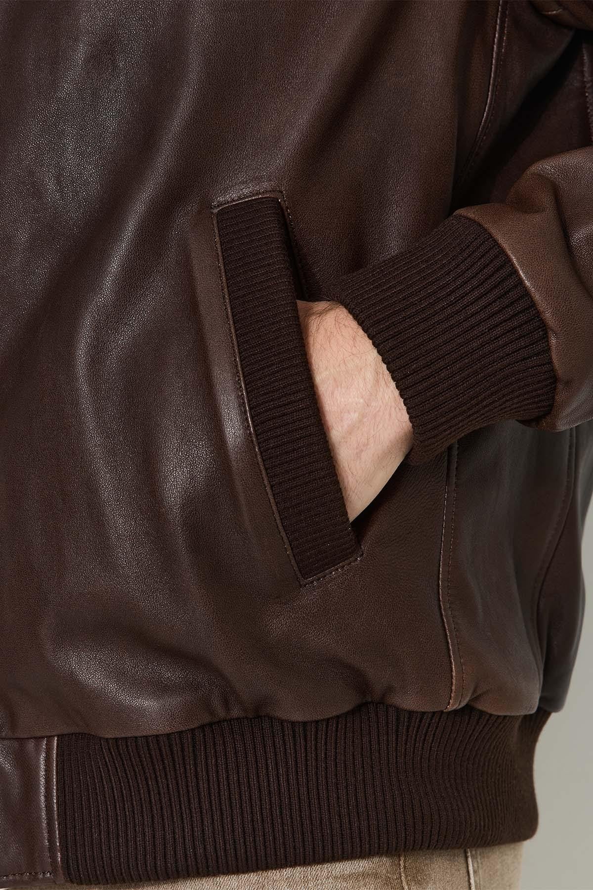 Giacche Uomo Chevignon DJIBRIL CUIR COGNAC — vista 4