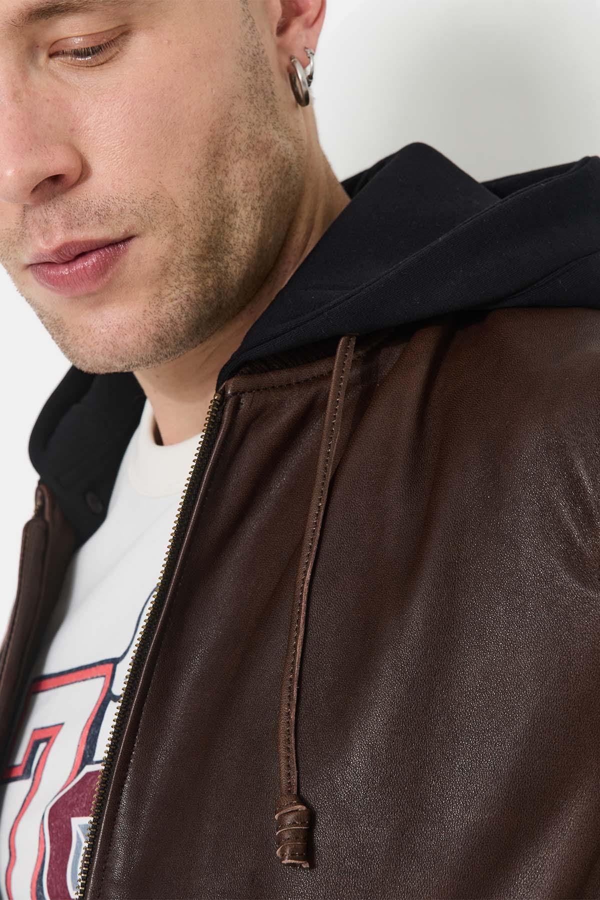 Giacche Uomo Chevignon DJIBRIL CUIR COGNAC — vista 3