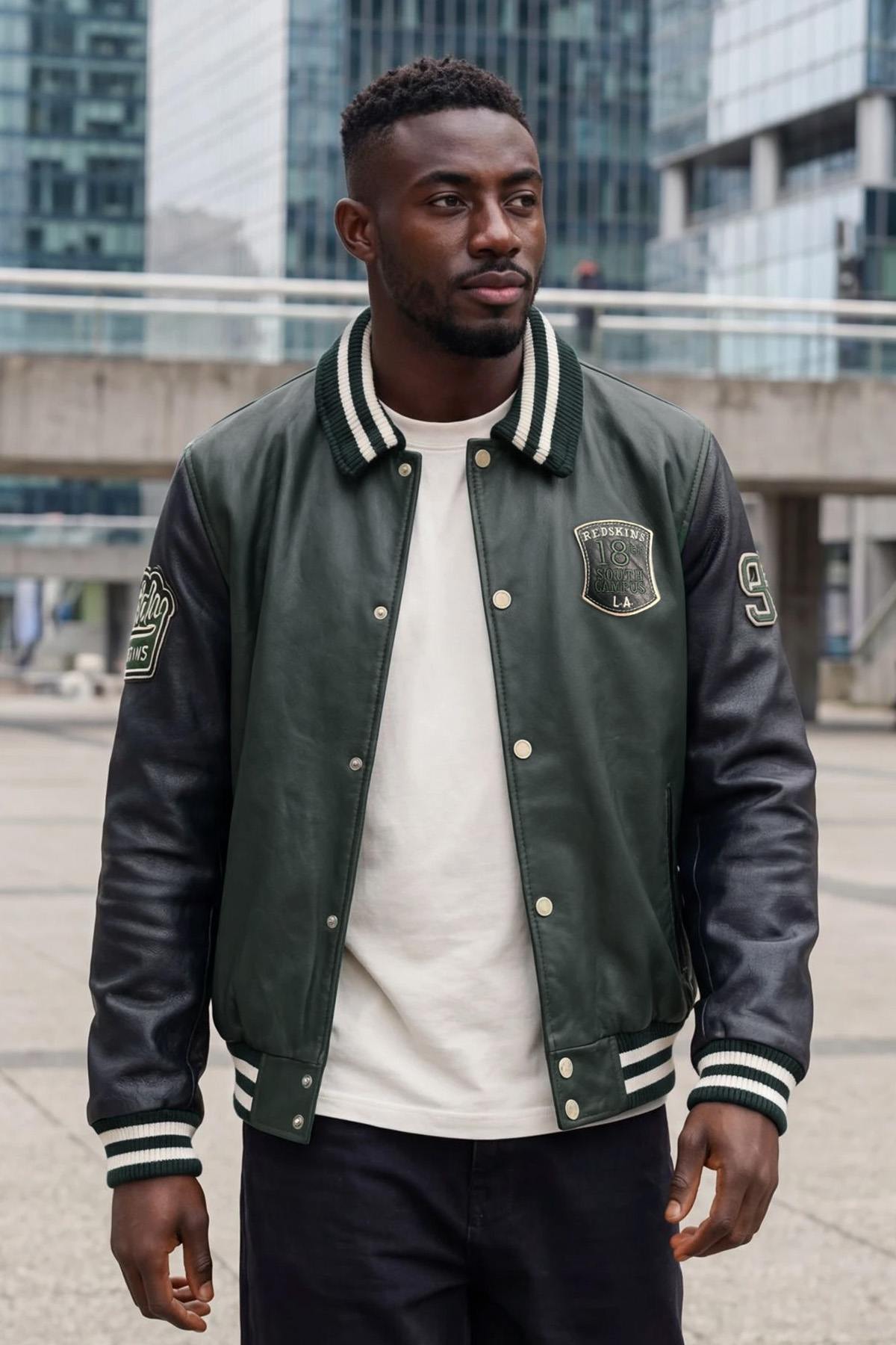 Chaqueta Hombre Redskins SKATEBOARD 2 COHIBA FOREST GREEN — vista 1