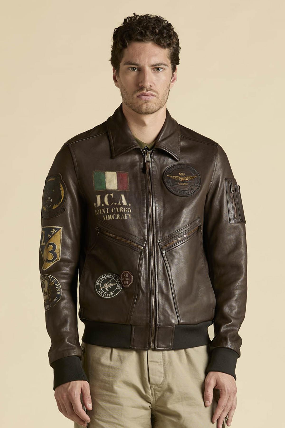 Giacche Uomo Aeronautica Militare PN5056U100839 00083 MARRONE — vista 9