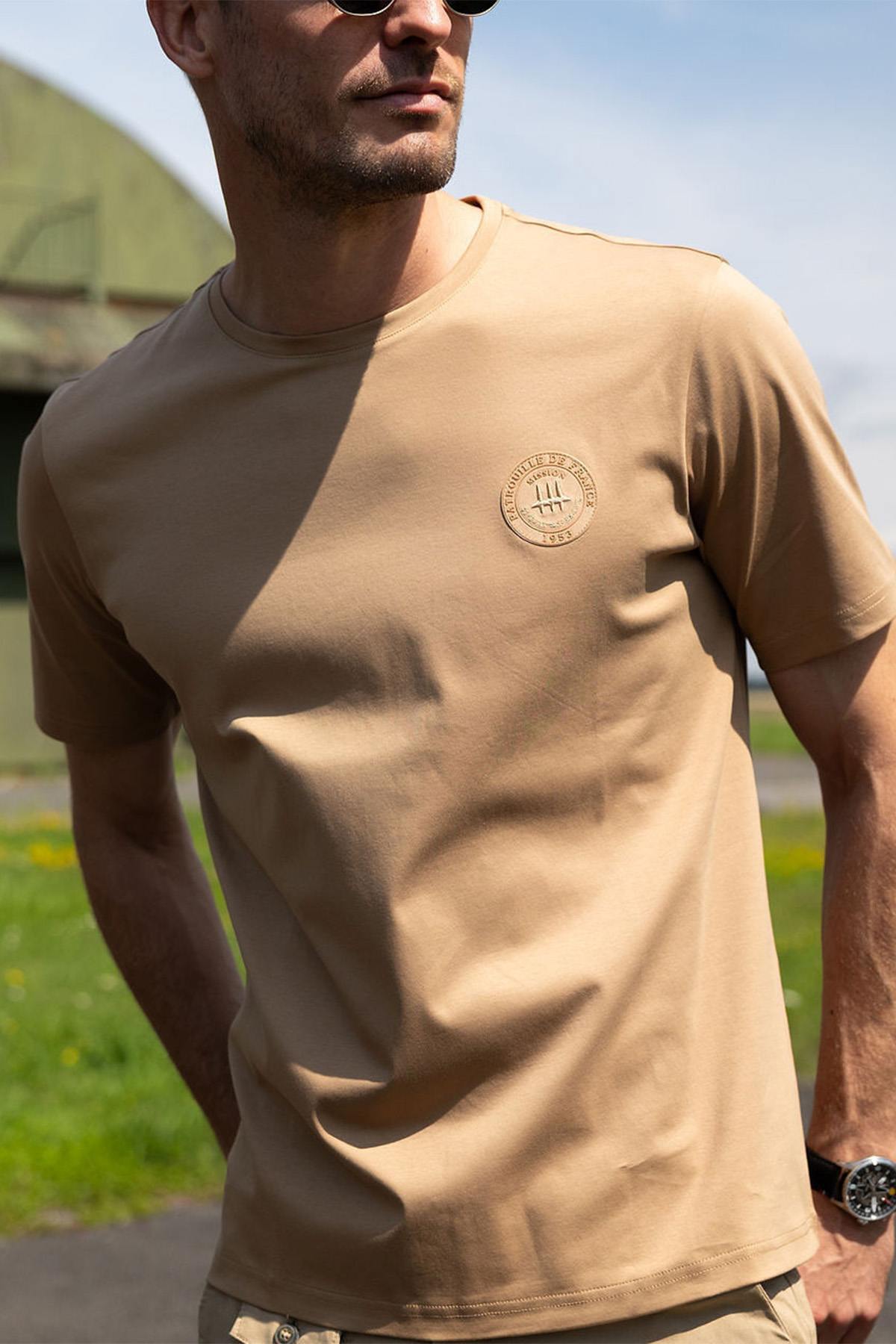 Herren T-shirt Patrouille De France TERRA MERCERISE DARK BEIGE — Ansicht 1
