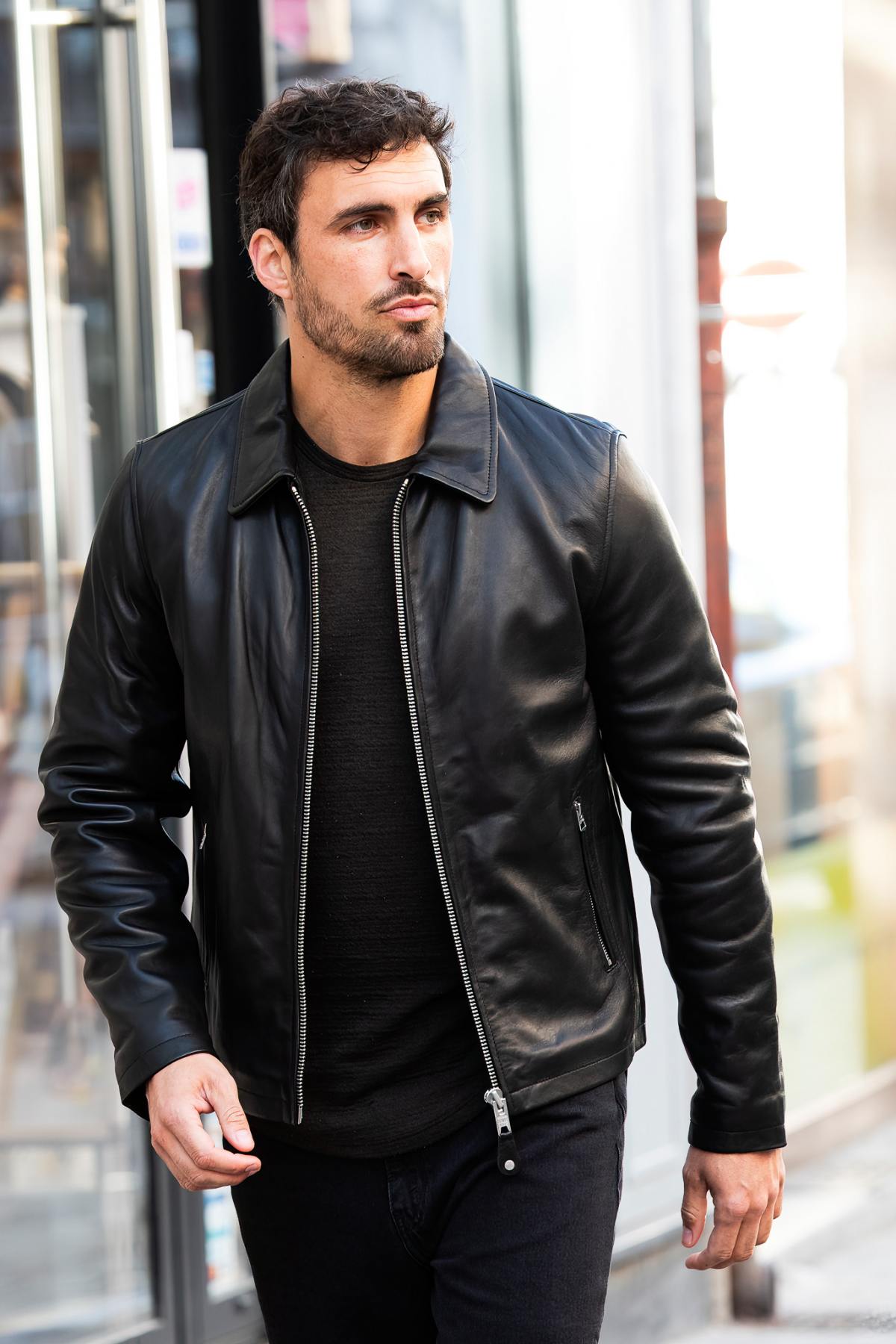 Herren Jacke Schott LCDENZEL BLACK — Ansicht 1