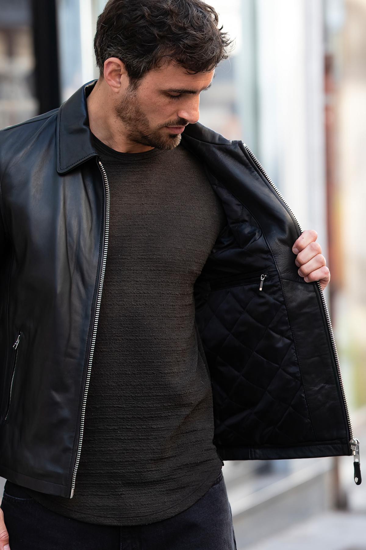 Herren Jacke Schott LCDENZEL BLACK — Ansicht 6