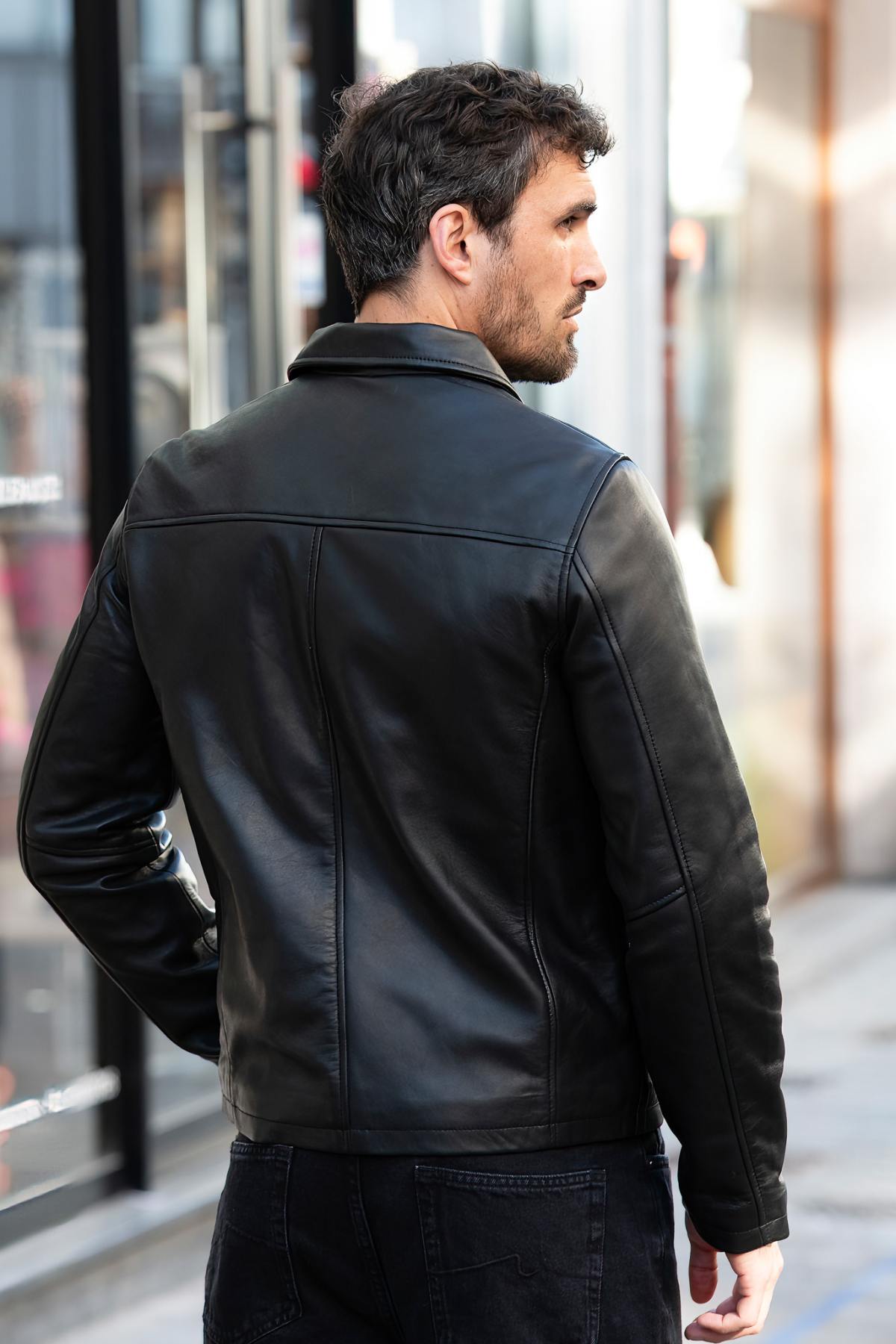 Herren Jacke Schott LCDENZEL BLACK — Ansicht 3