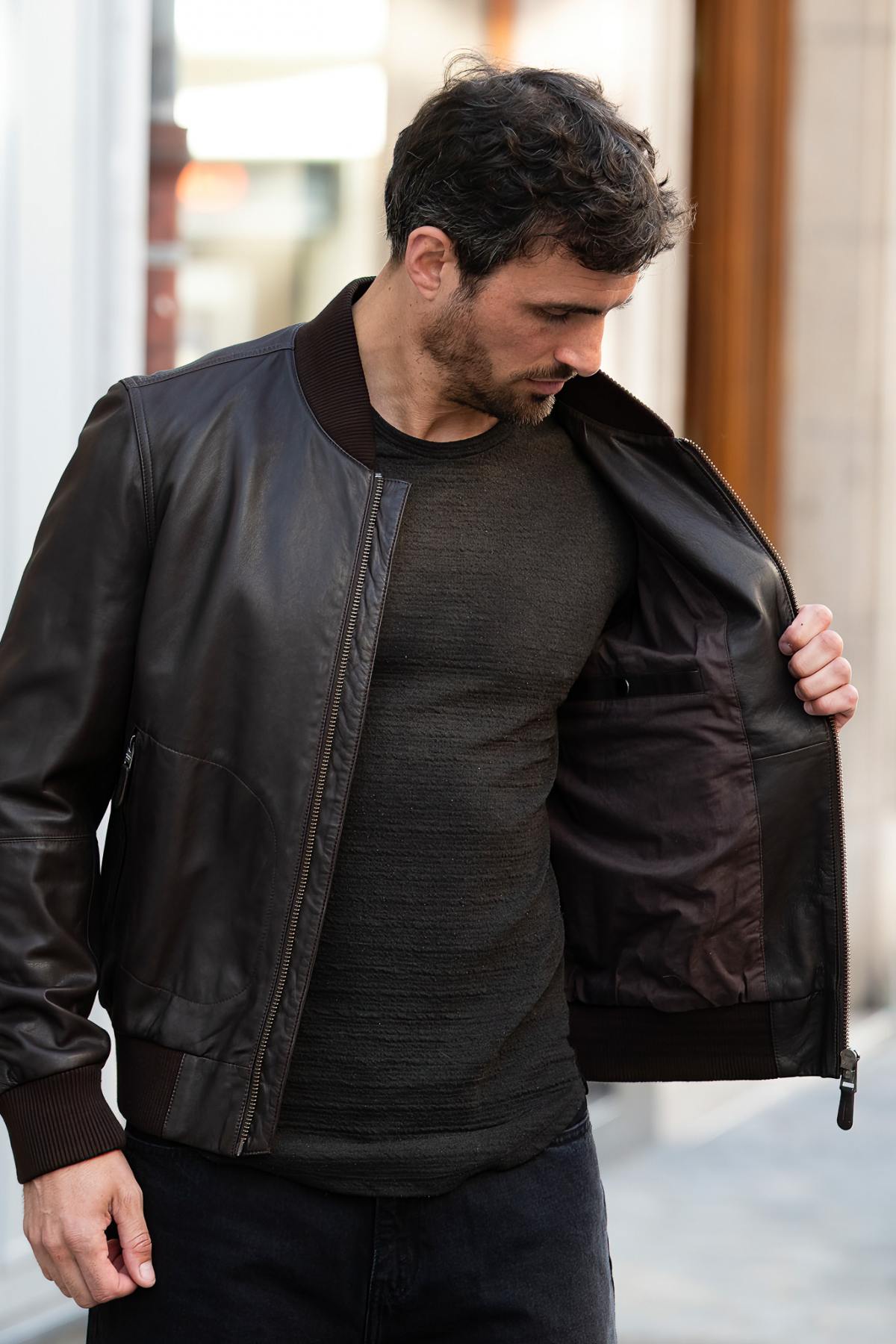 Herren Jacke Aeronautica Militare PN5053UPL00320 00083 MARRONE — Ansicht 5