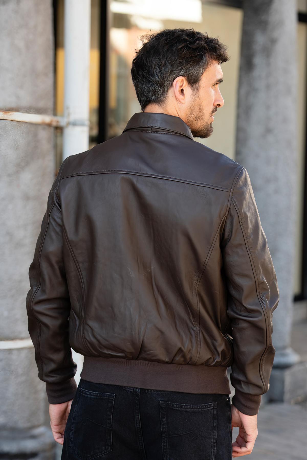 Herren Jacke Schott LCRAF BROWN — Ansicht 2