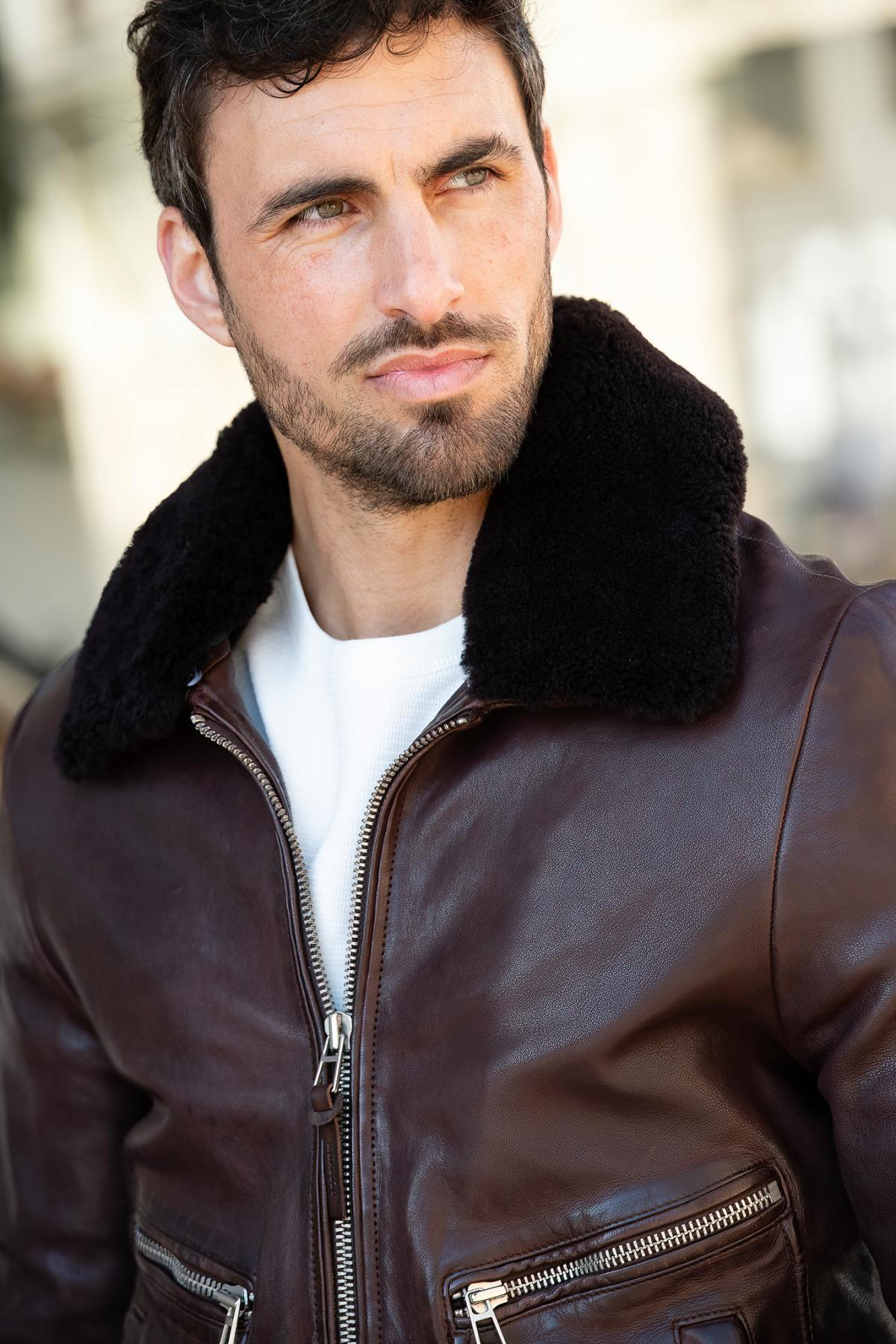 Giacche Uomo Redskins ROYAL GREEN BROWN — vista 2
