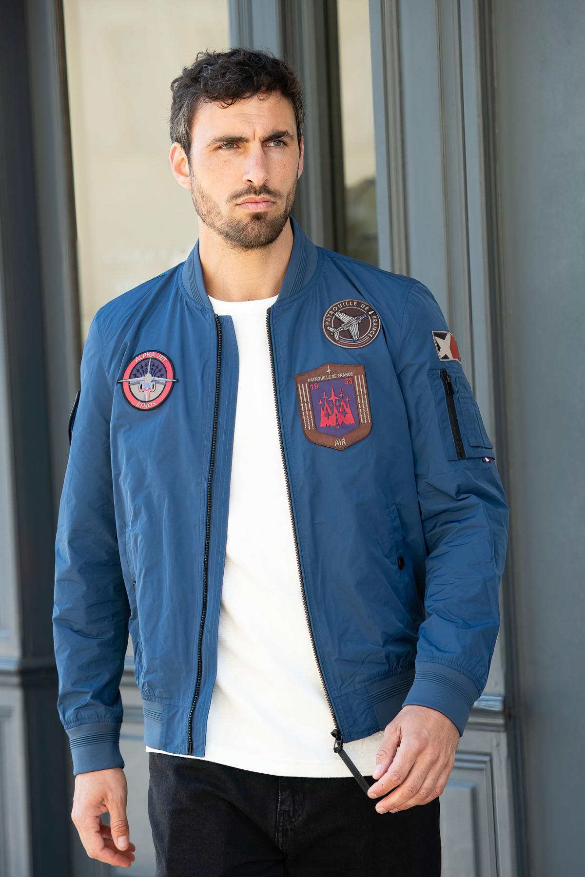 Giacche Uomo Patrouille De France RAPTOR MEMORY BLEU OCEAN — vista 5