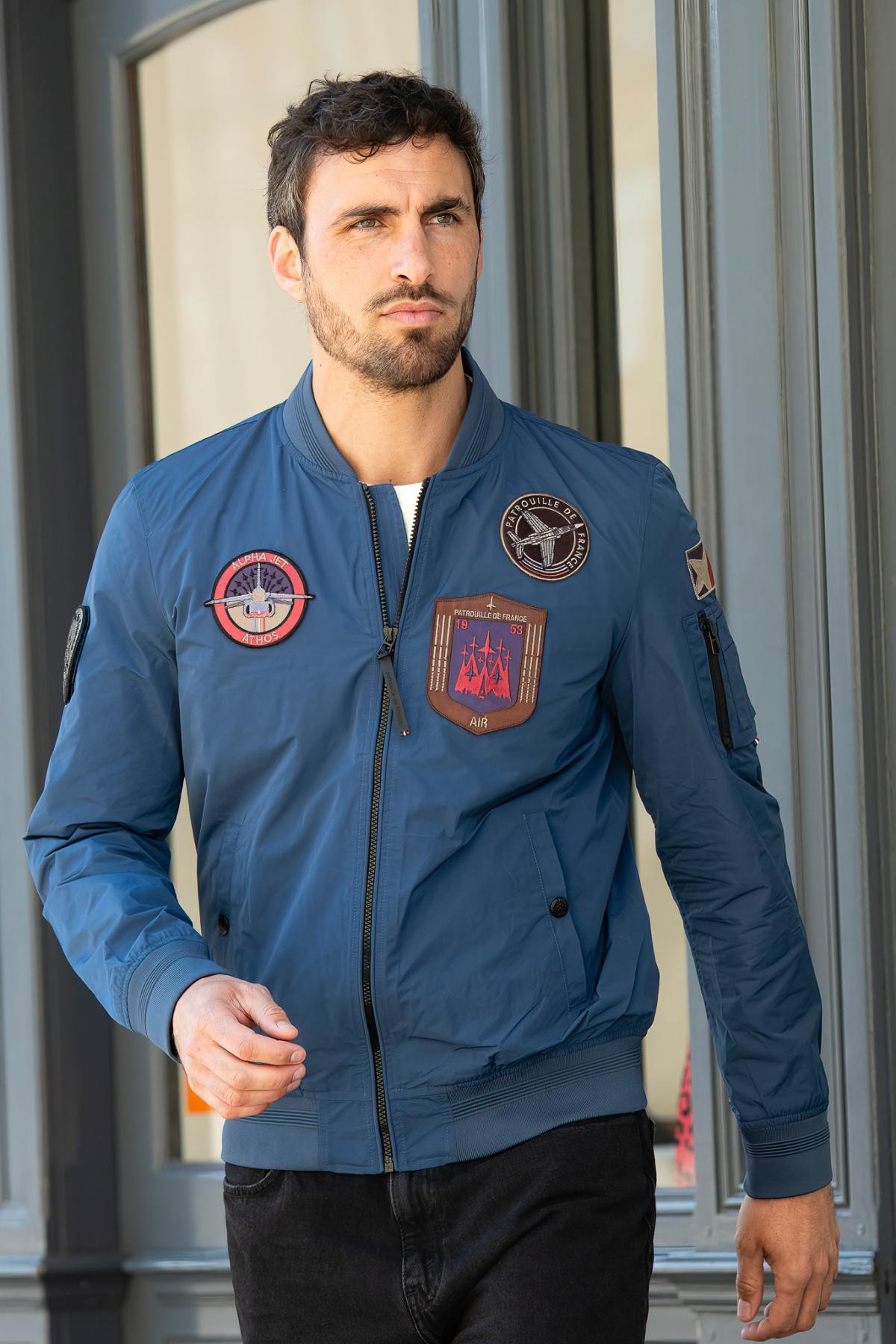 Giacche Uomo Patrouille De France RAPTOR MEMORY BLEU OCEAN — vista 1