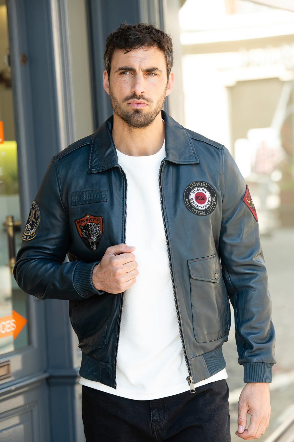Giacche Uomo Redskins FORCE UNIT OCEAN BLUE — vista 5