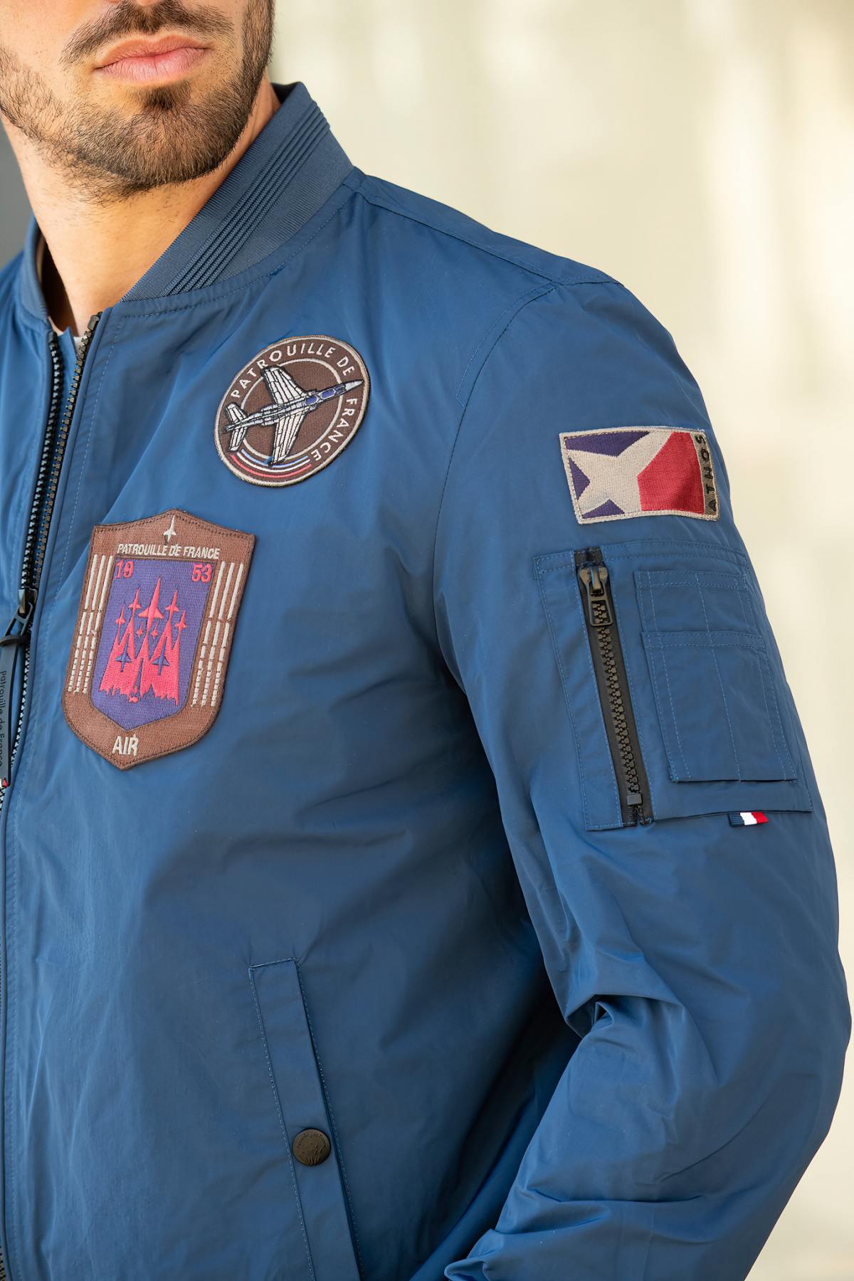 Giacche Uomo Patrouille De France RAPTOR MEMORY BLEU OCEAN — vista 4