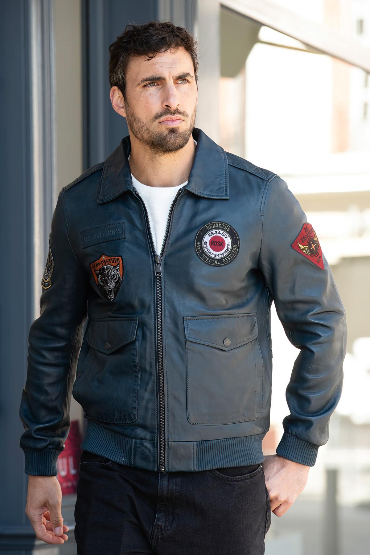 Giacche Uomo Redskins FORCE UNIT OCEAN BLUE — vista 1