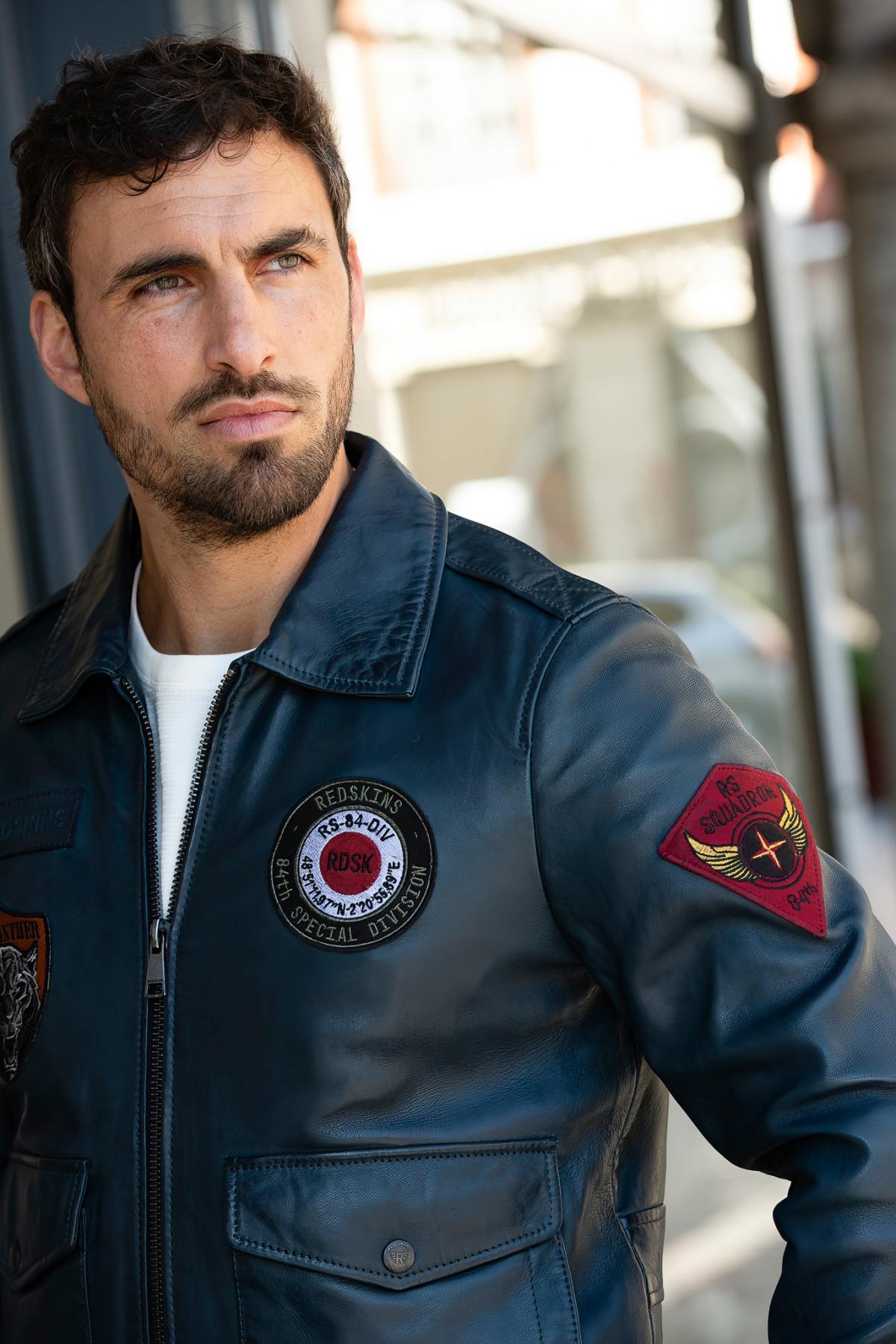 Giacche Uomo Redskins FORCE UNIT OCEAN BLUE — vista 2