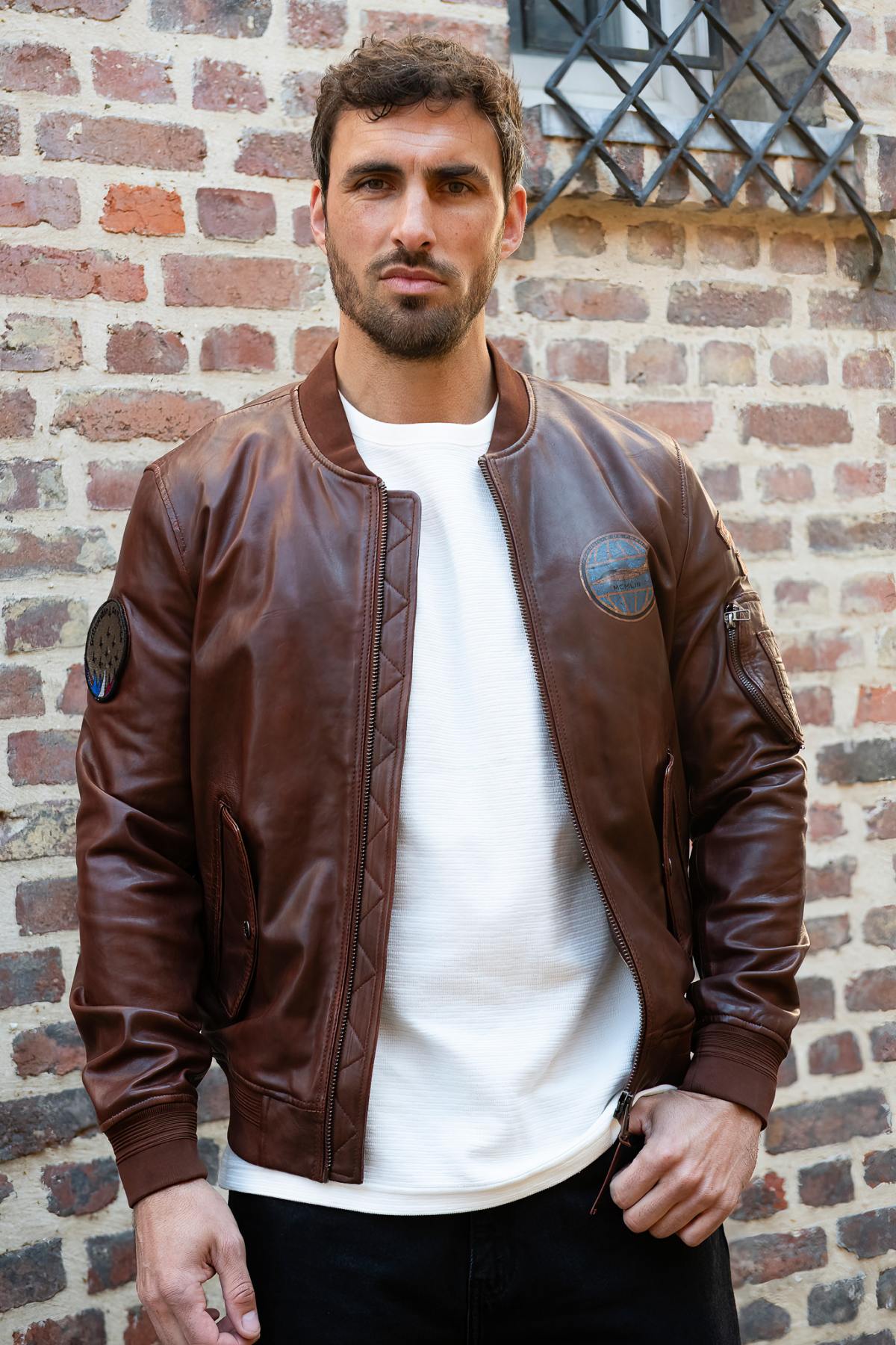 Herren Jacke Patrouille De France OSCAR MUST BROWN — Ansicht 5