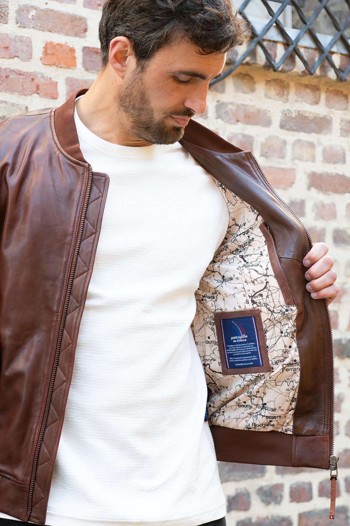 Herren Jacke Patrouille De France OSCAR MUST BROWN — Ansicht 3