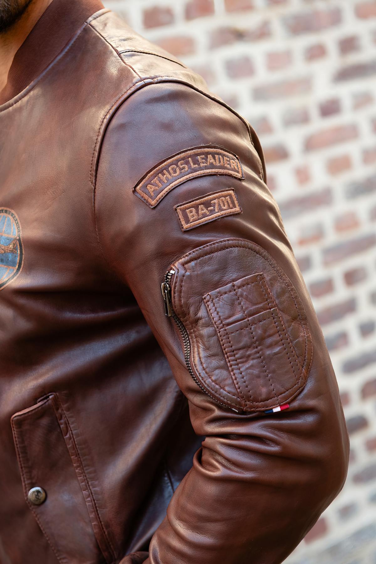 Herren Jacke Patrouille De France OSCAR MUST BROWN — Ansicht 2