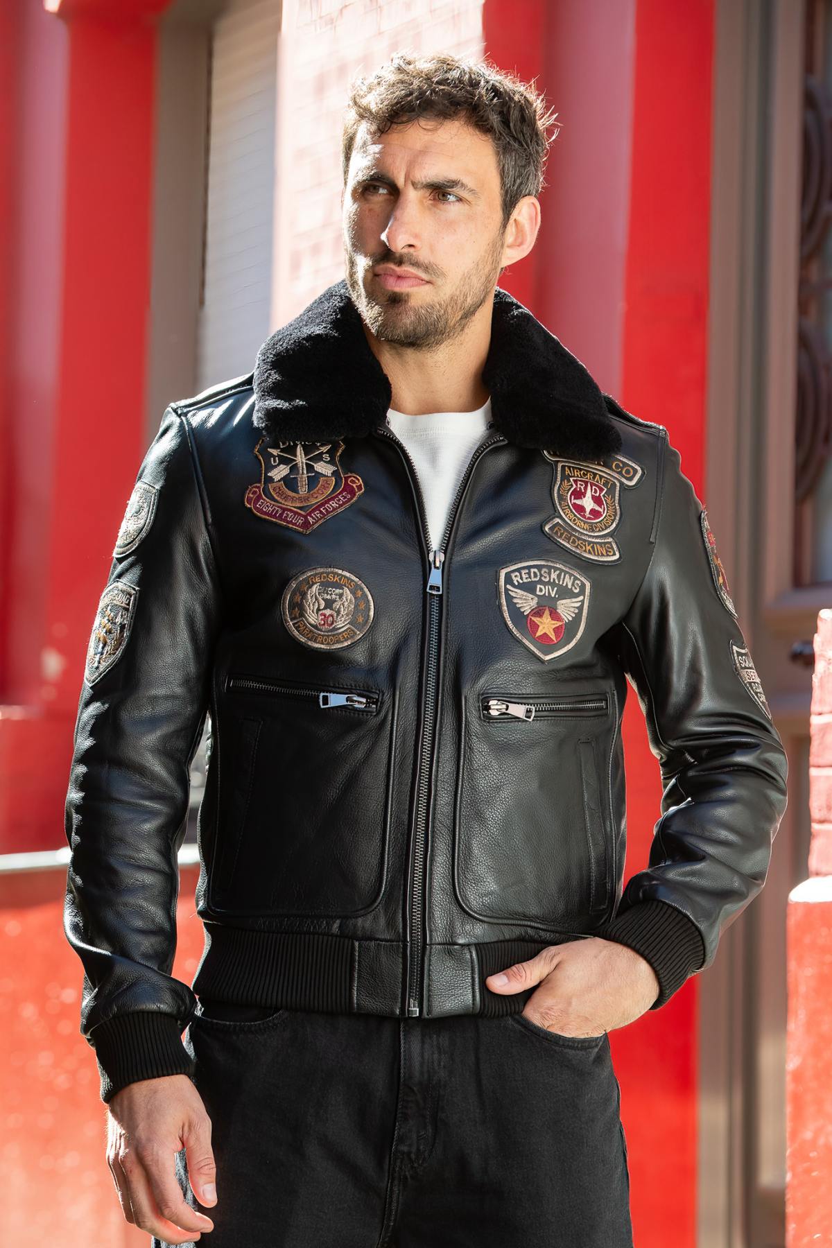 Blouson Homme Redskins AVIA ARGUS BLACK — vue 1