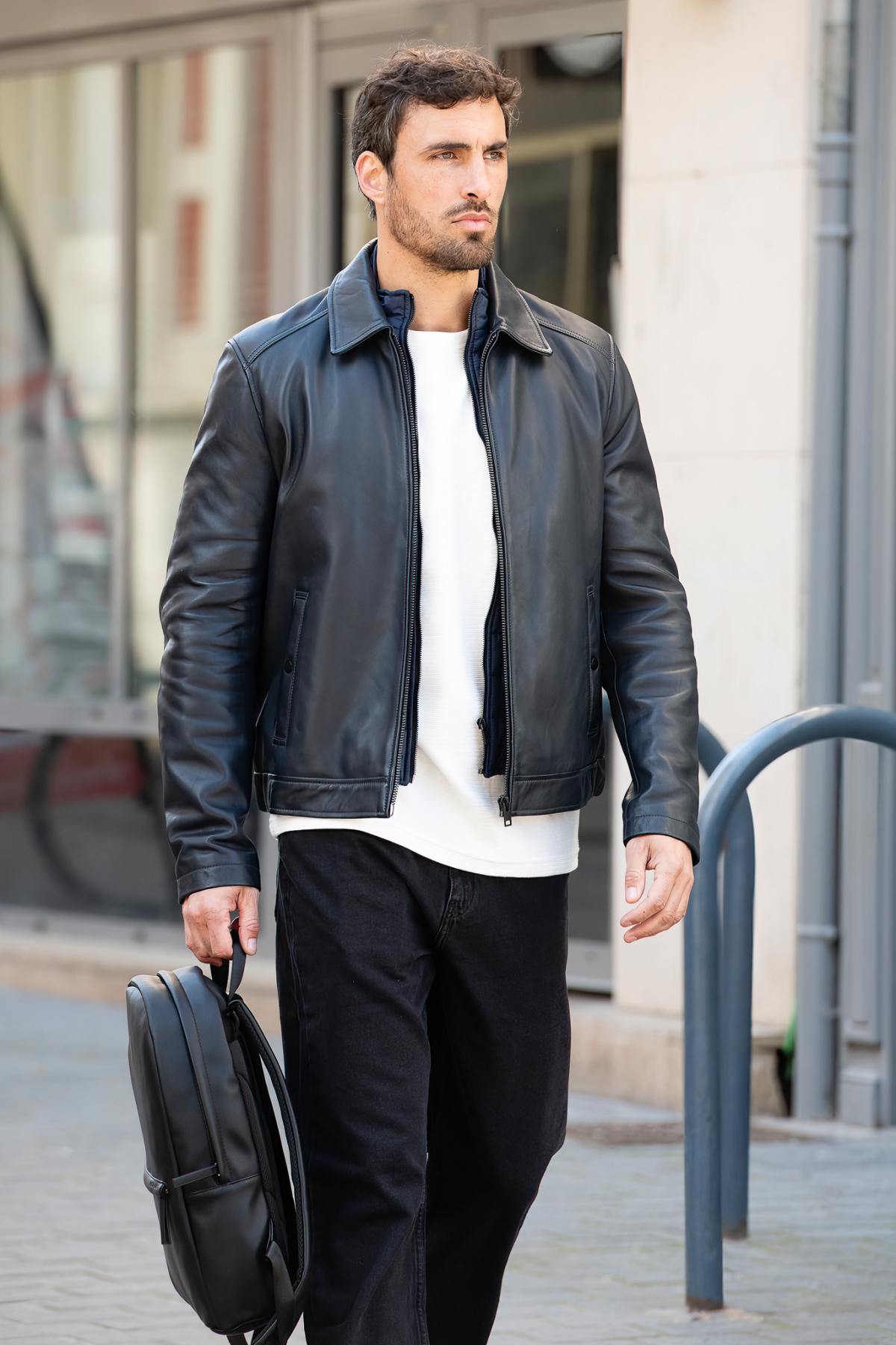 Giacche Uomo Cityzen BERGEN NAVY — vista 6