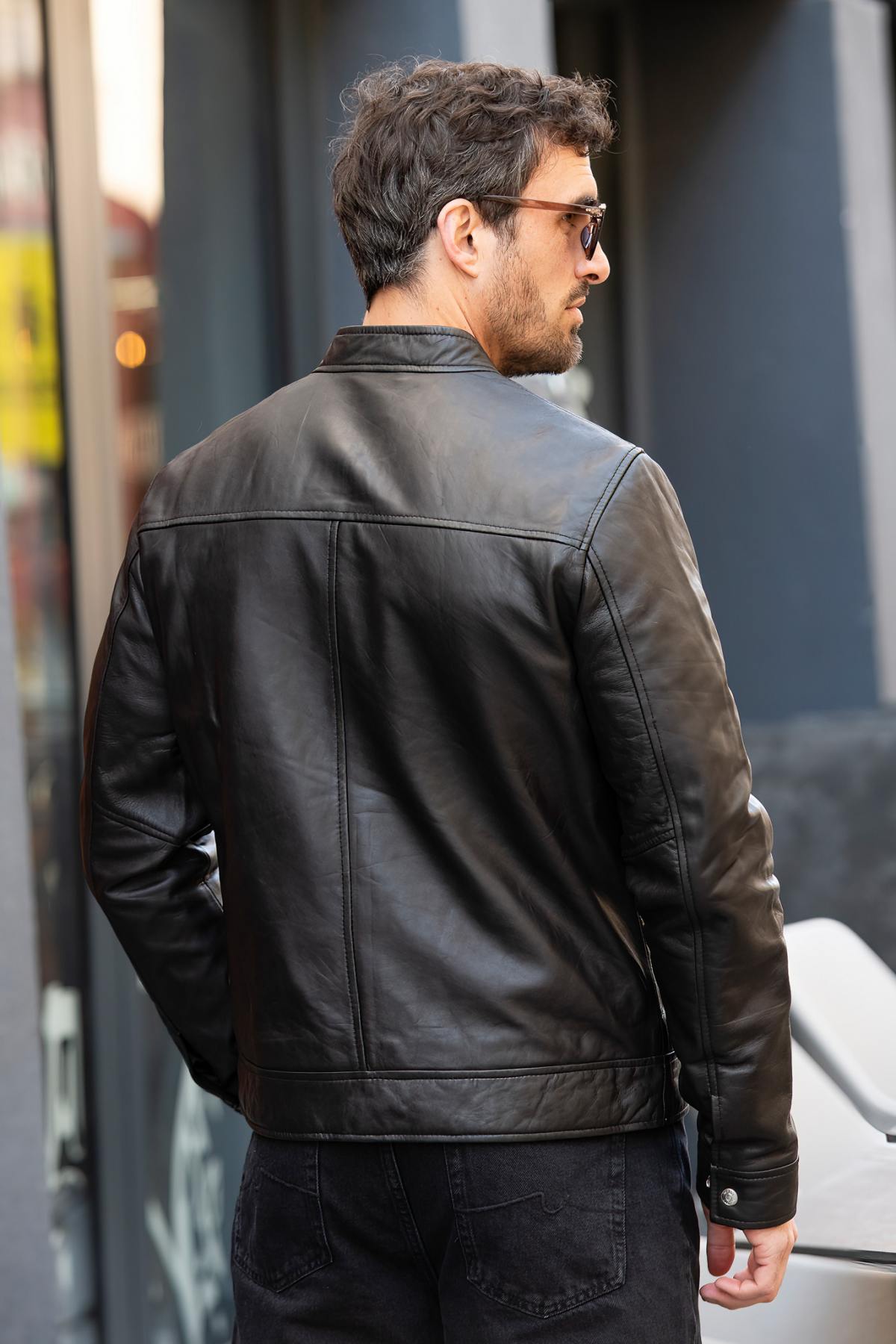 Herren Jacke Schott LCAIDAN BLACK — Ansicht 4