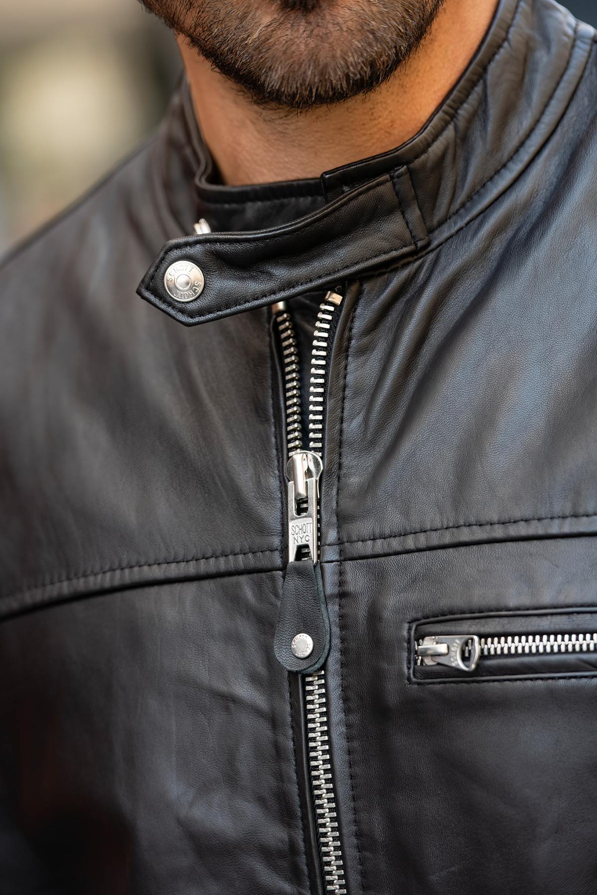 Herren Jacke Schott LCAIDAN BLACK — Ansicht 6