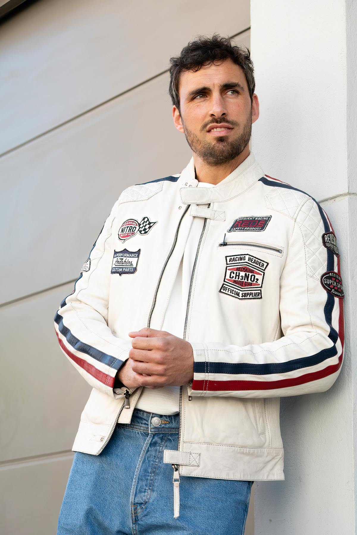 Herren Jacke Redskins RIPPER CALISTA ICE NAVY RED — Ansicht 4