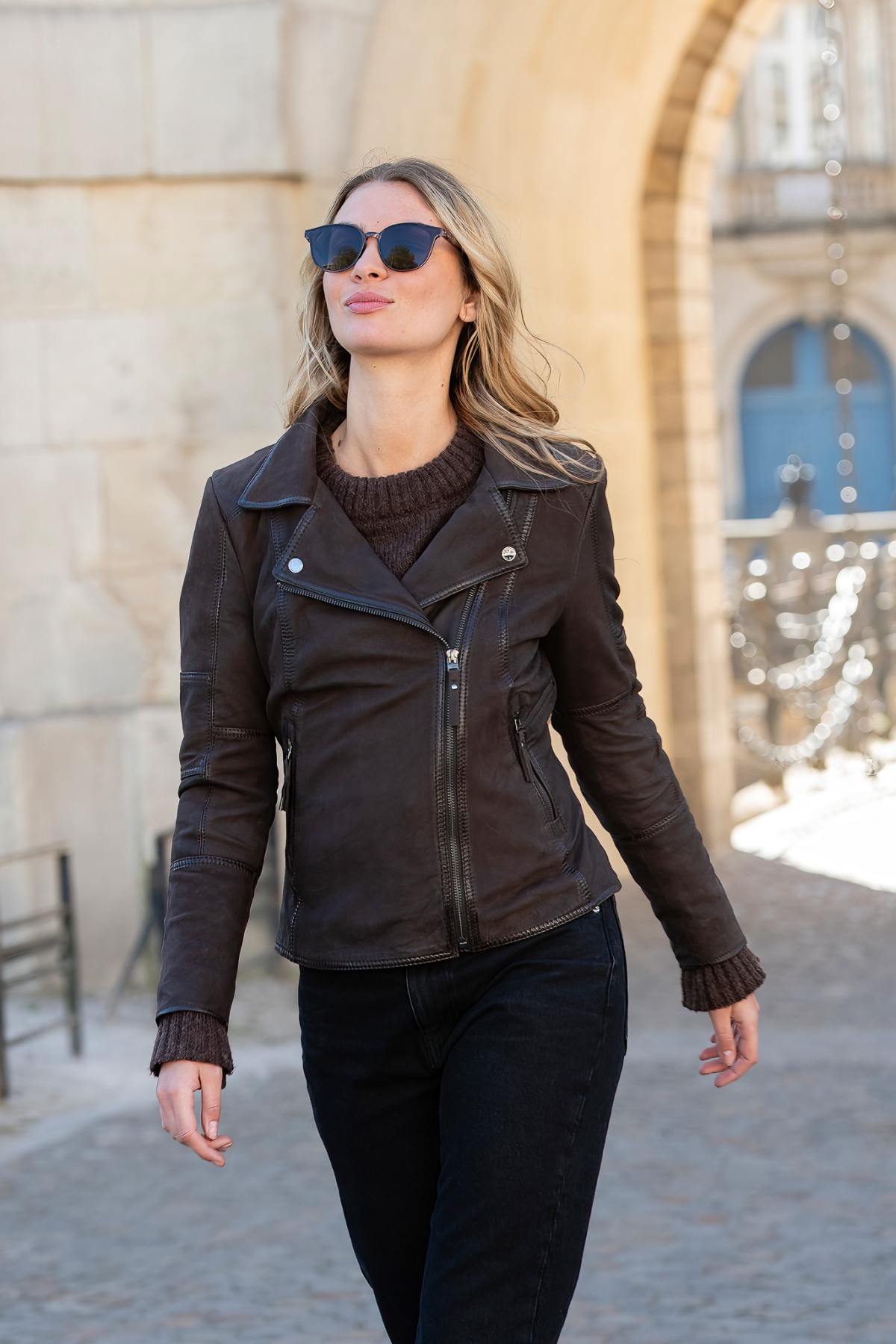 Blouson Femme Cityzen AUSTIN NUBUCK BROWN — vue 7