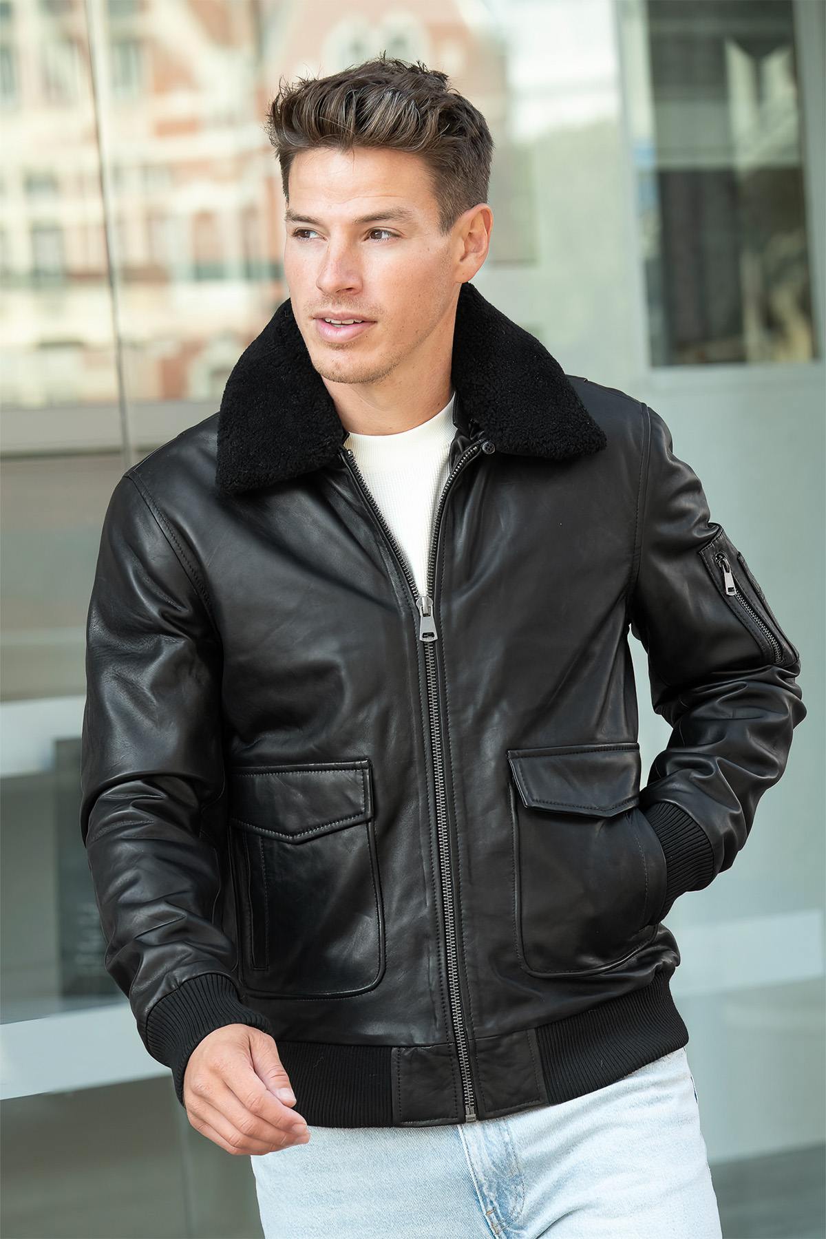 Herren Jacke Cityzen CAPE TOWN BLACK — Ansicht 3