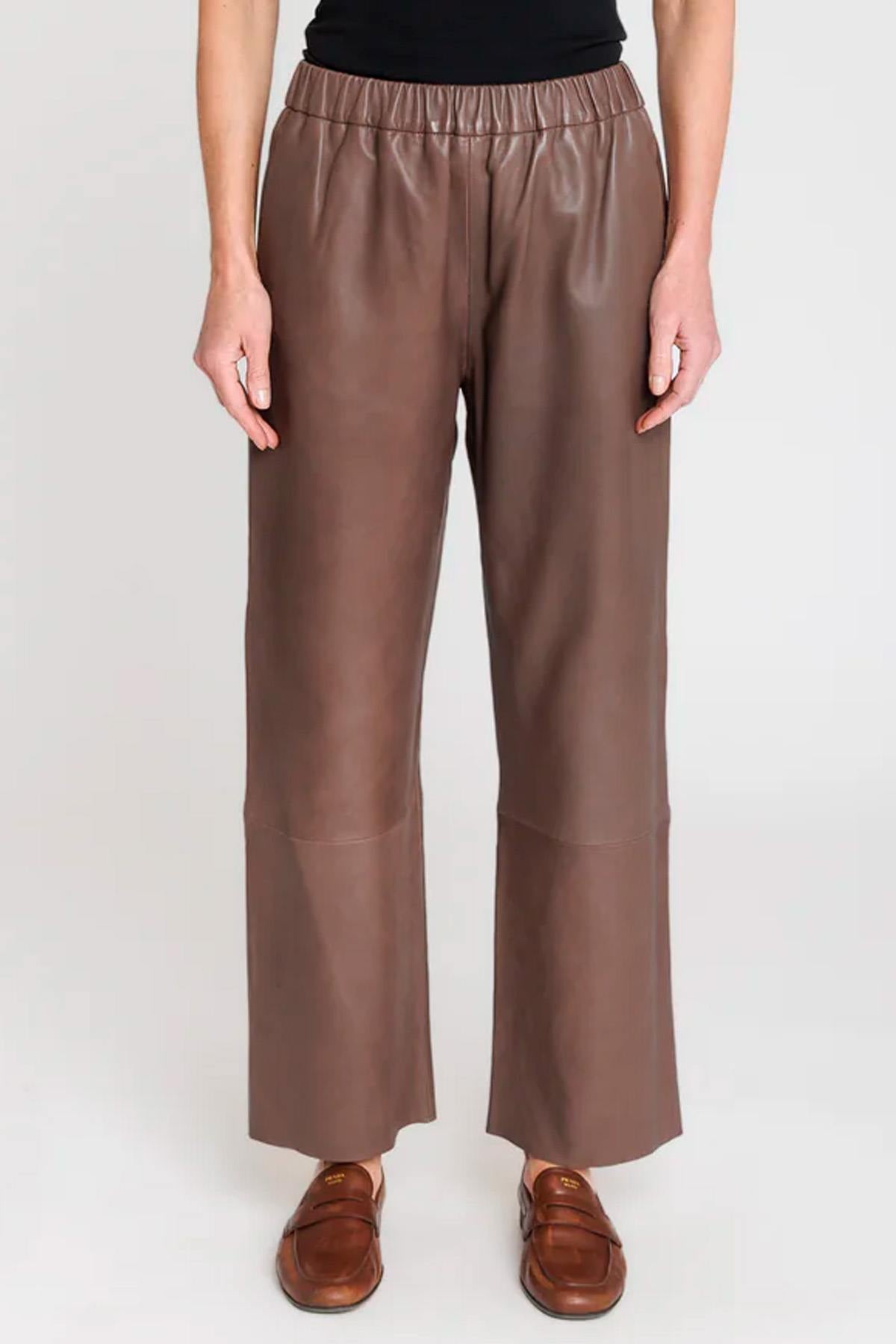 Pantalon Mujeres Serge Pariente SARAH PANT TAUPE — vista 3