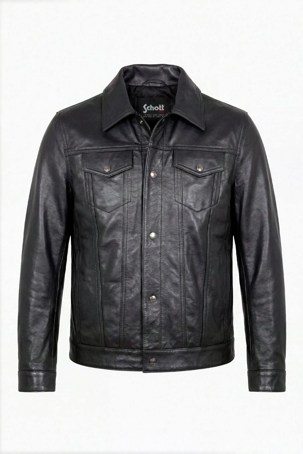 Chaqueta Hombre Schott LCJACK BLACK — vista 5