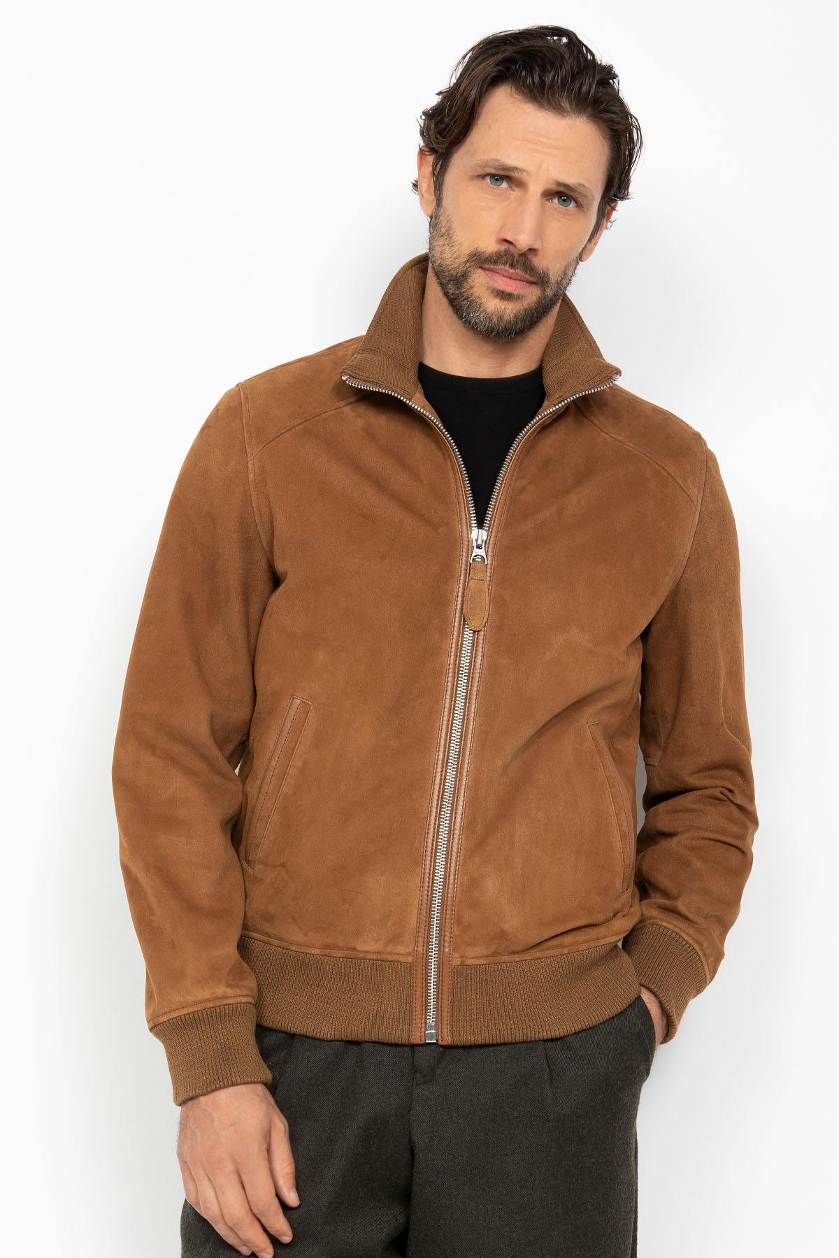 Chaqueta Hombre Schott LCFRESNOVINT RUST — vista 5
