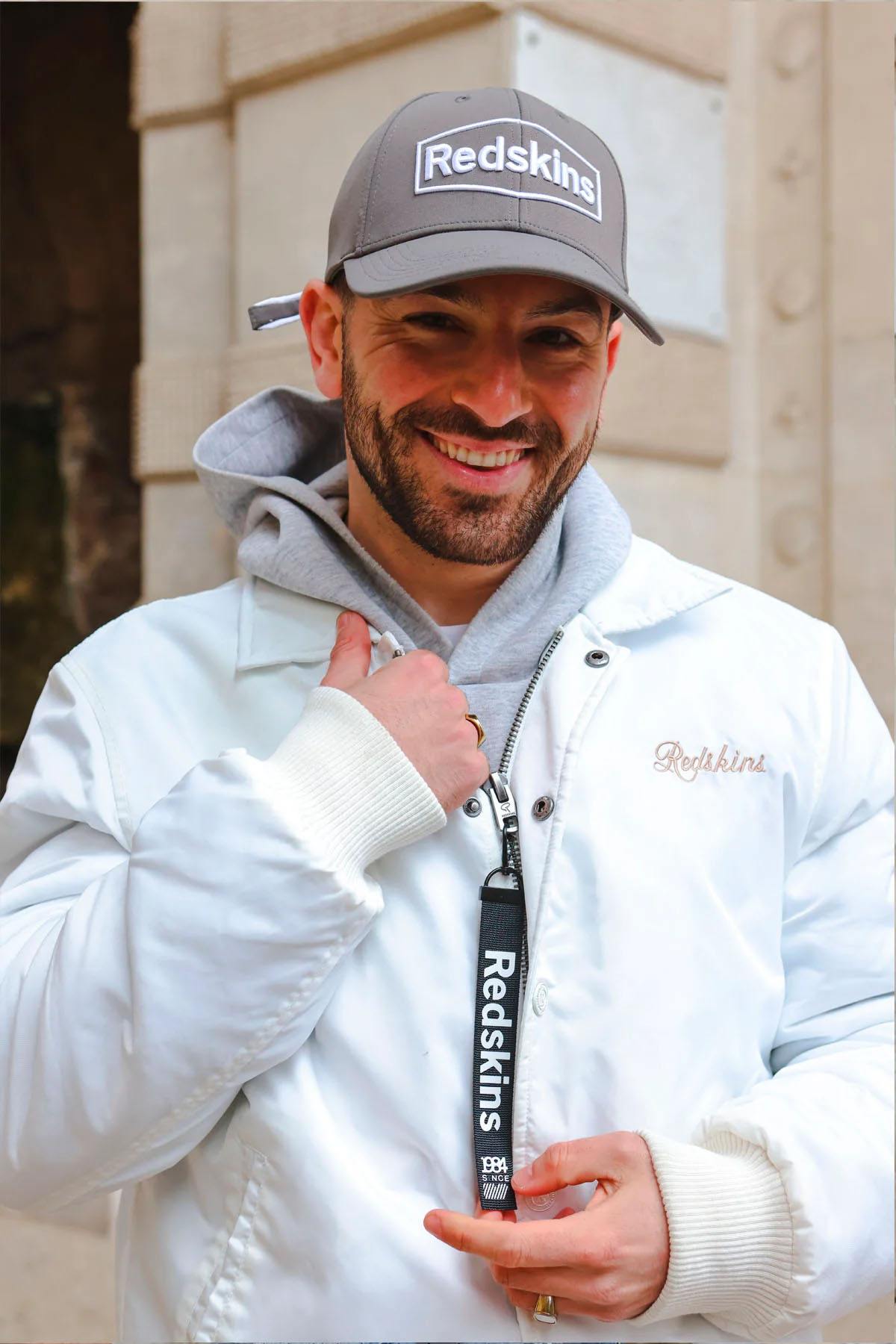 Herren Jacke Redskins DRAGON FIGHTER WHITE — Ansicht 2