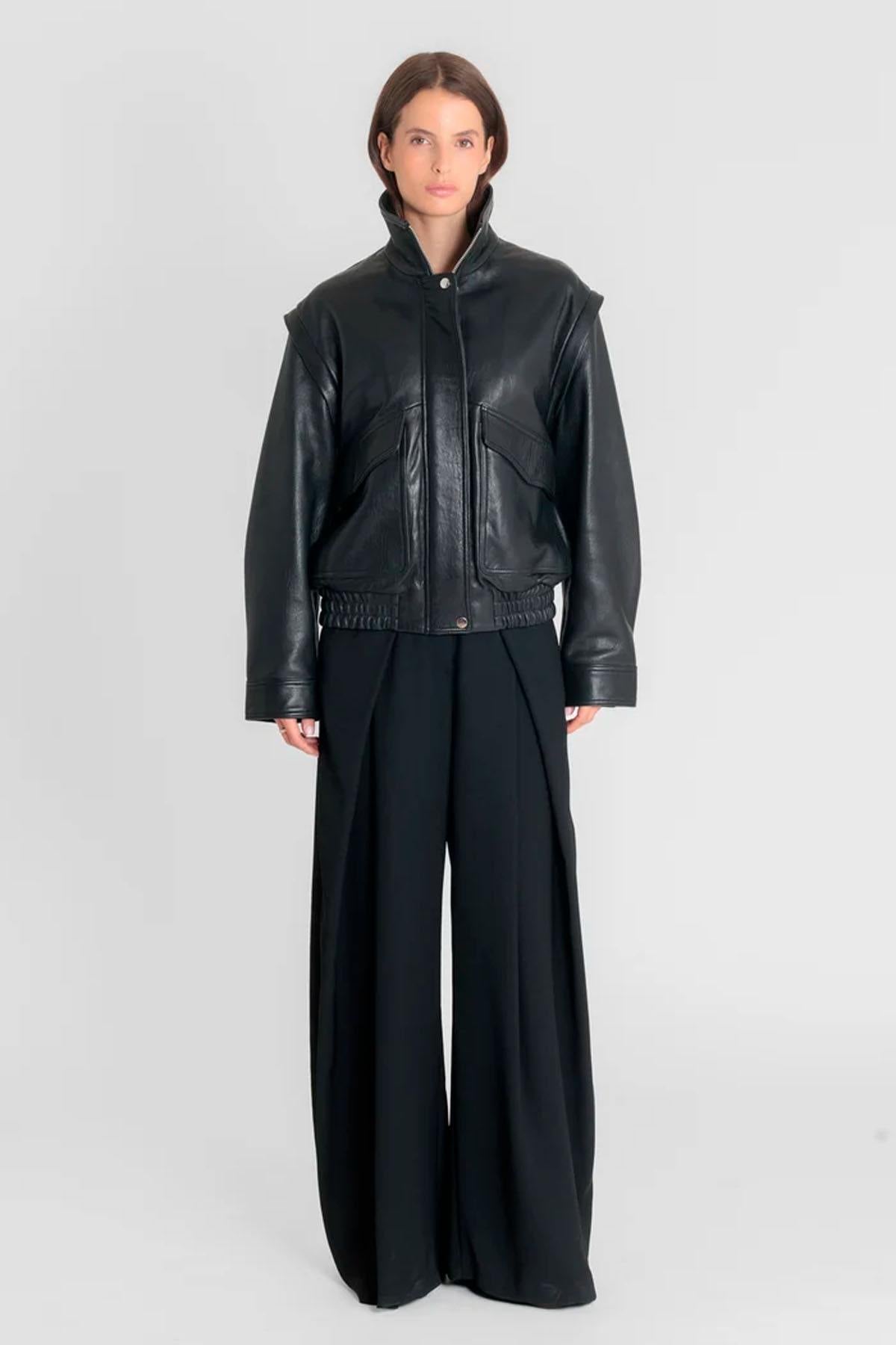 Chaqueta Mujeres Serge Pariente FLOW BLACK — vista 4