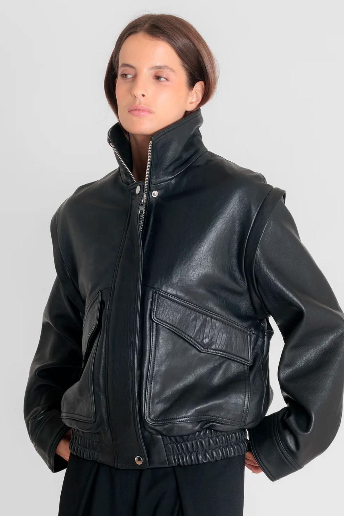 Chaqueta Mujeres Serge Pariente FLOW BLACK — vista 3