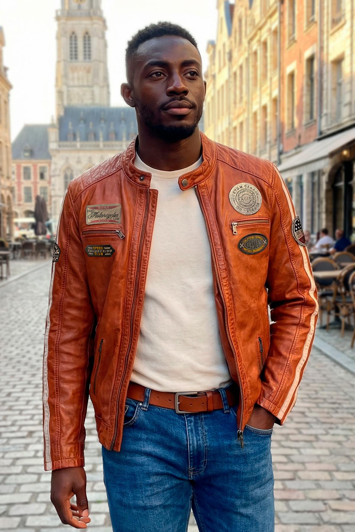 Chaqueta Hombre Cityzen ORLANDO ORANGE — vista 1