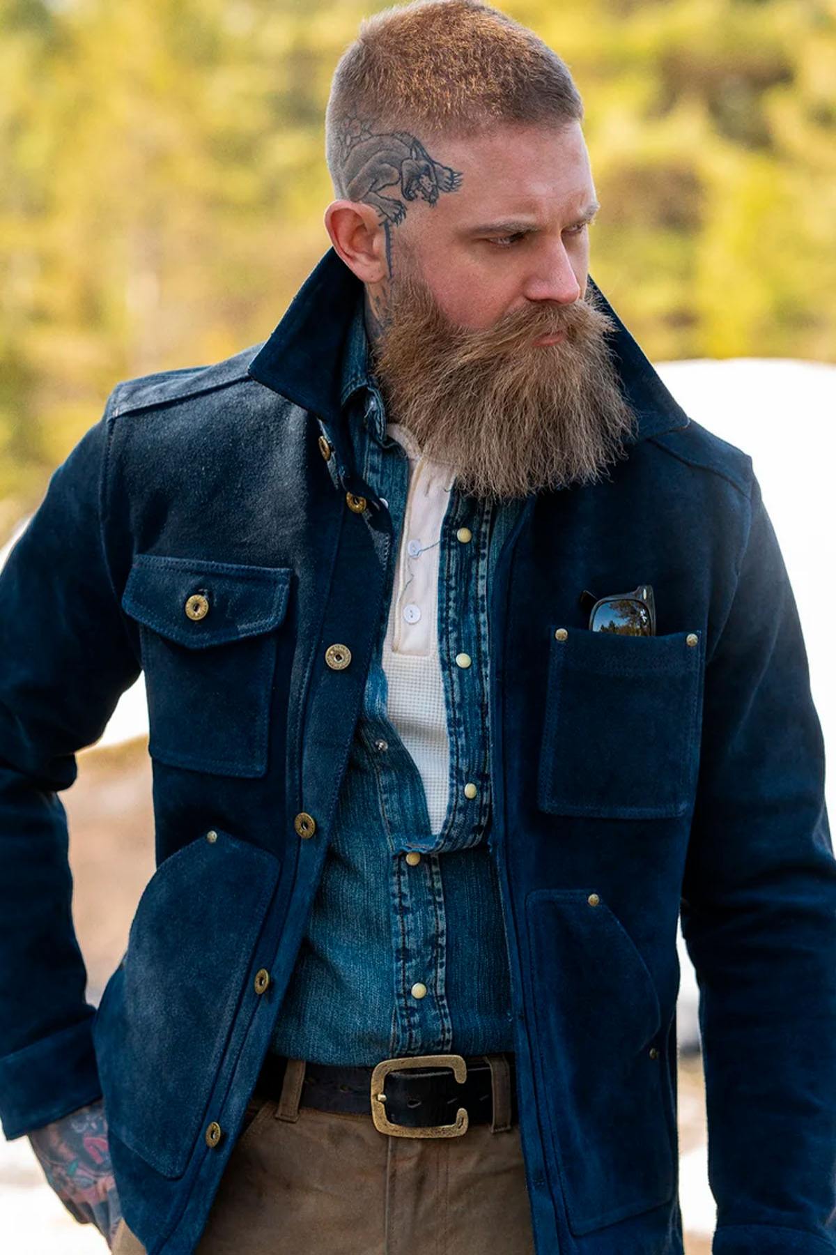 Giacche Uomo Master FIELD JACKET NAVY — vista 4