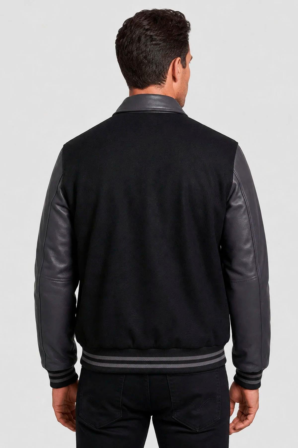 Giacche Uomo Redskins BOSTON LEAGUE BLACK - GREY — vista 3