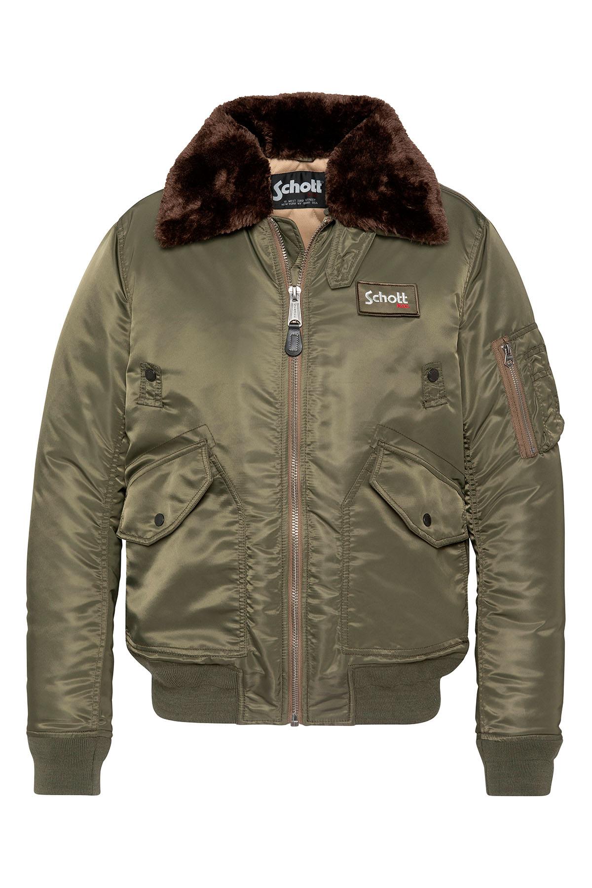Herren Jacke Schott AIRSTONX ARMY KAKI — Ansicht 1