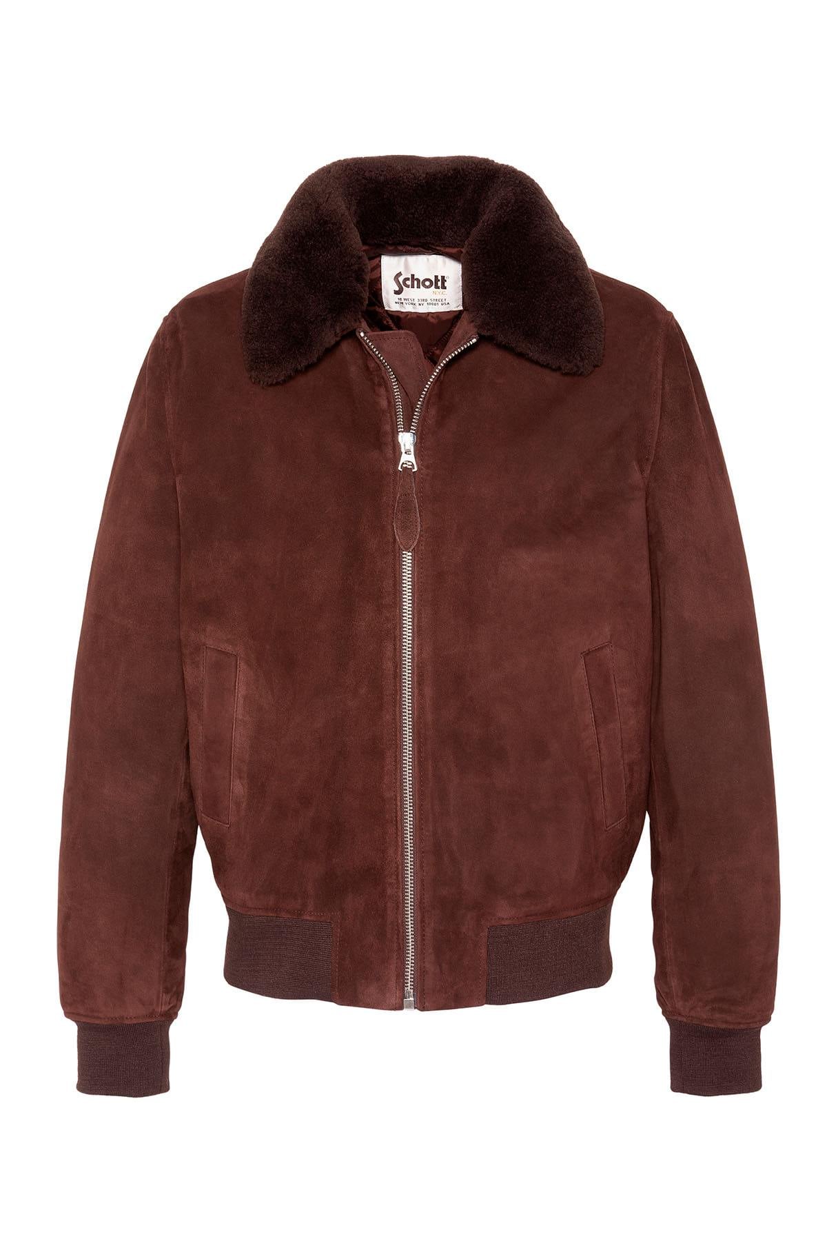 Chaqueta Hombre Schott LCDOWNTOWNS DARK BROWN — vista 1