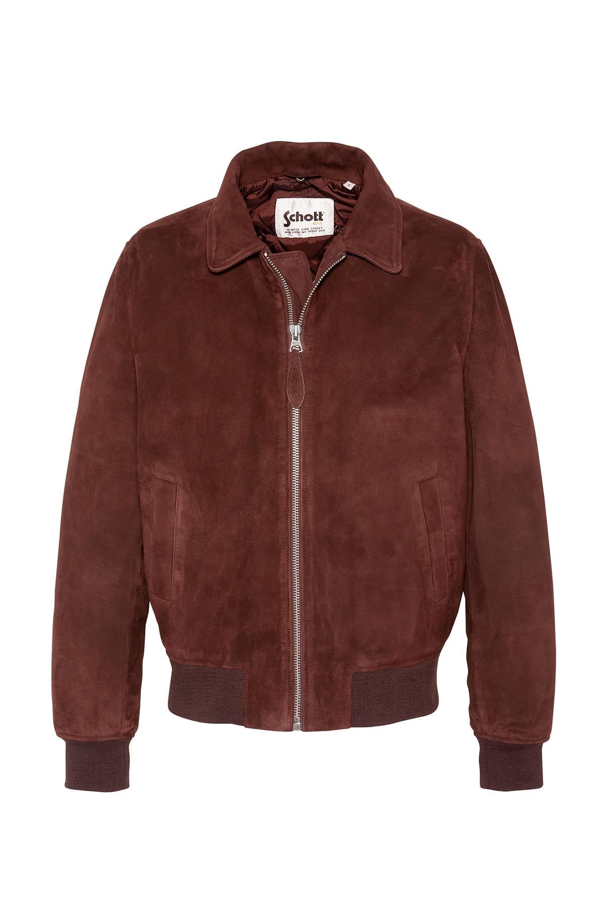 Chaqueta Hombre Schott LCDOWNTOWNS DARK BROWN — vista 3