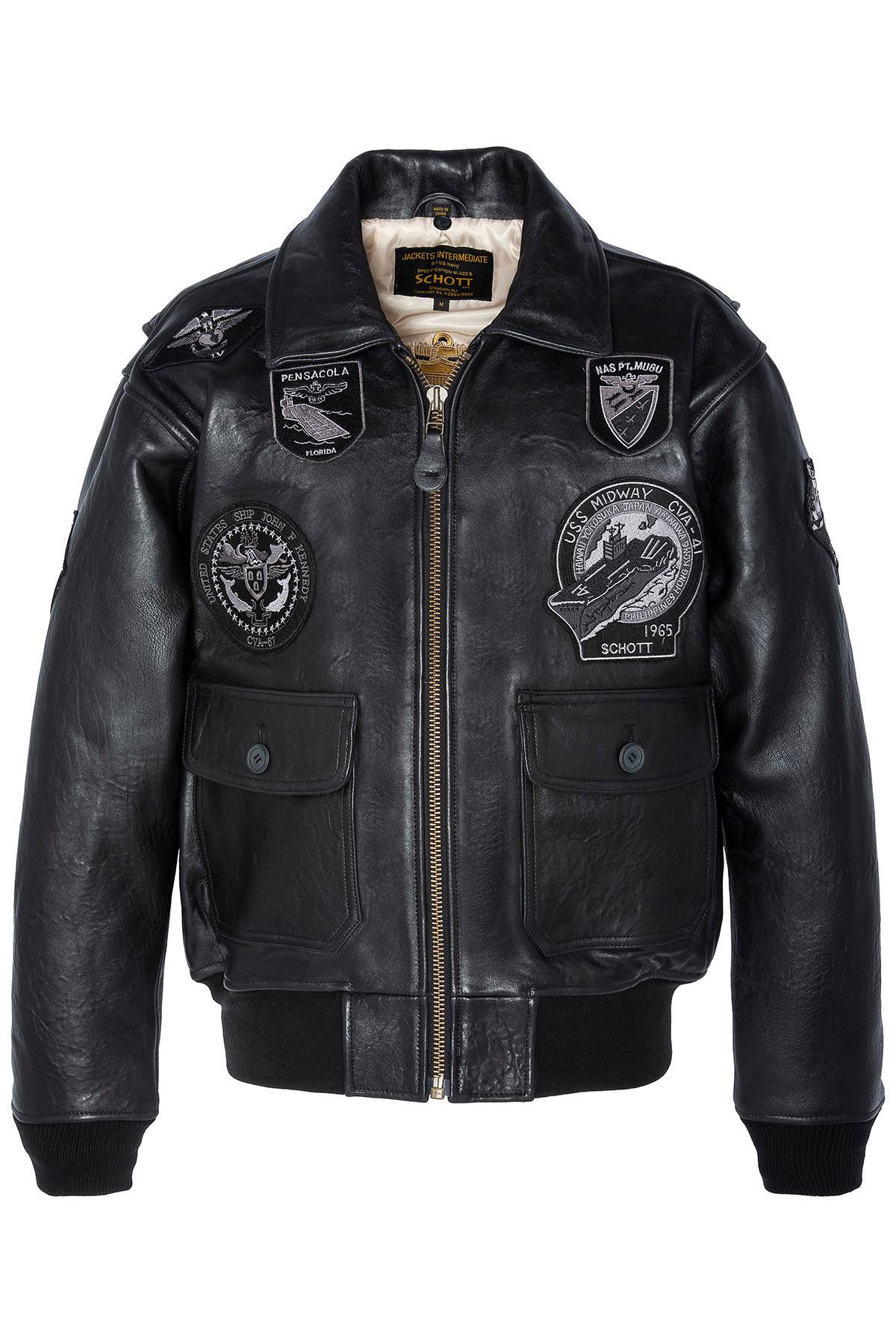 Chaqueta Hombre Schott G1TG BLACK — vista 6