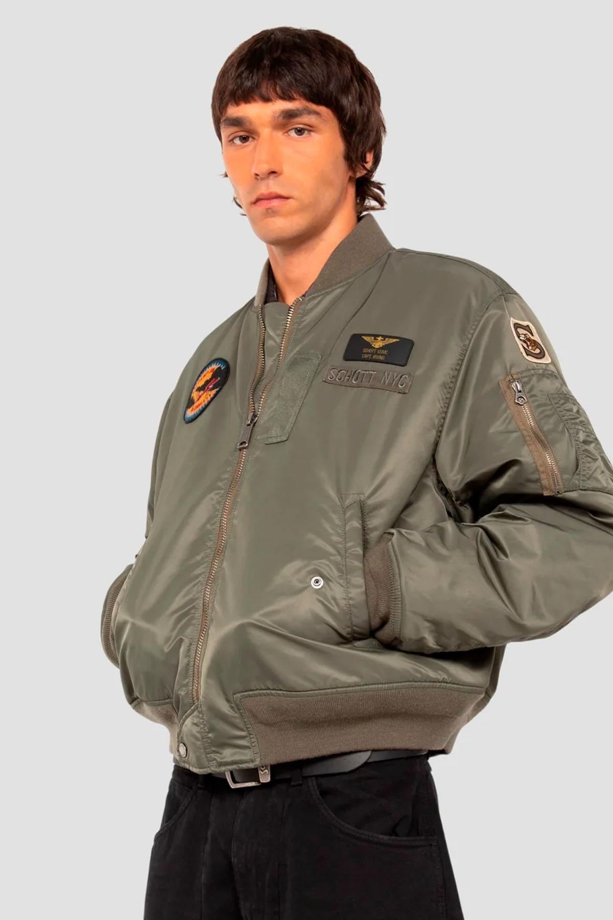 Herren Jacke Schott AIVERON SAGE — Ansicht 1