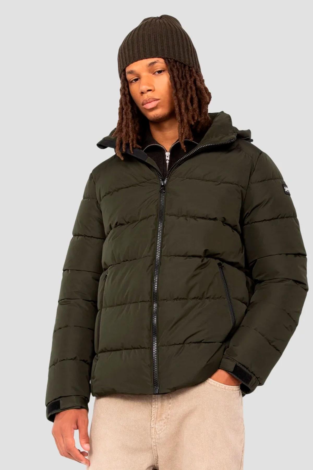 Blouson Homme Schott ETHLEY DARK KAKI — vue 3