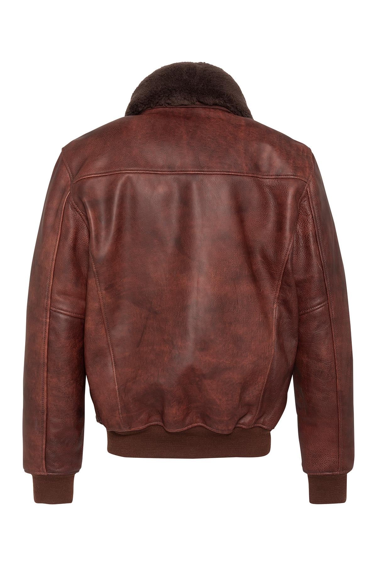 Herren Jacke Schott LCOFFICIER26 BURGUNDY — Ansicht 2