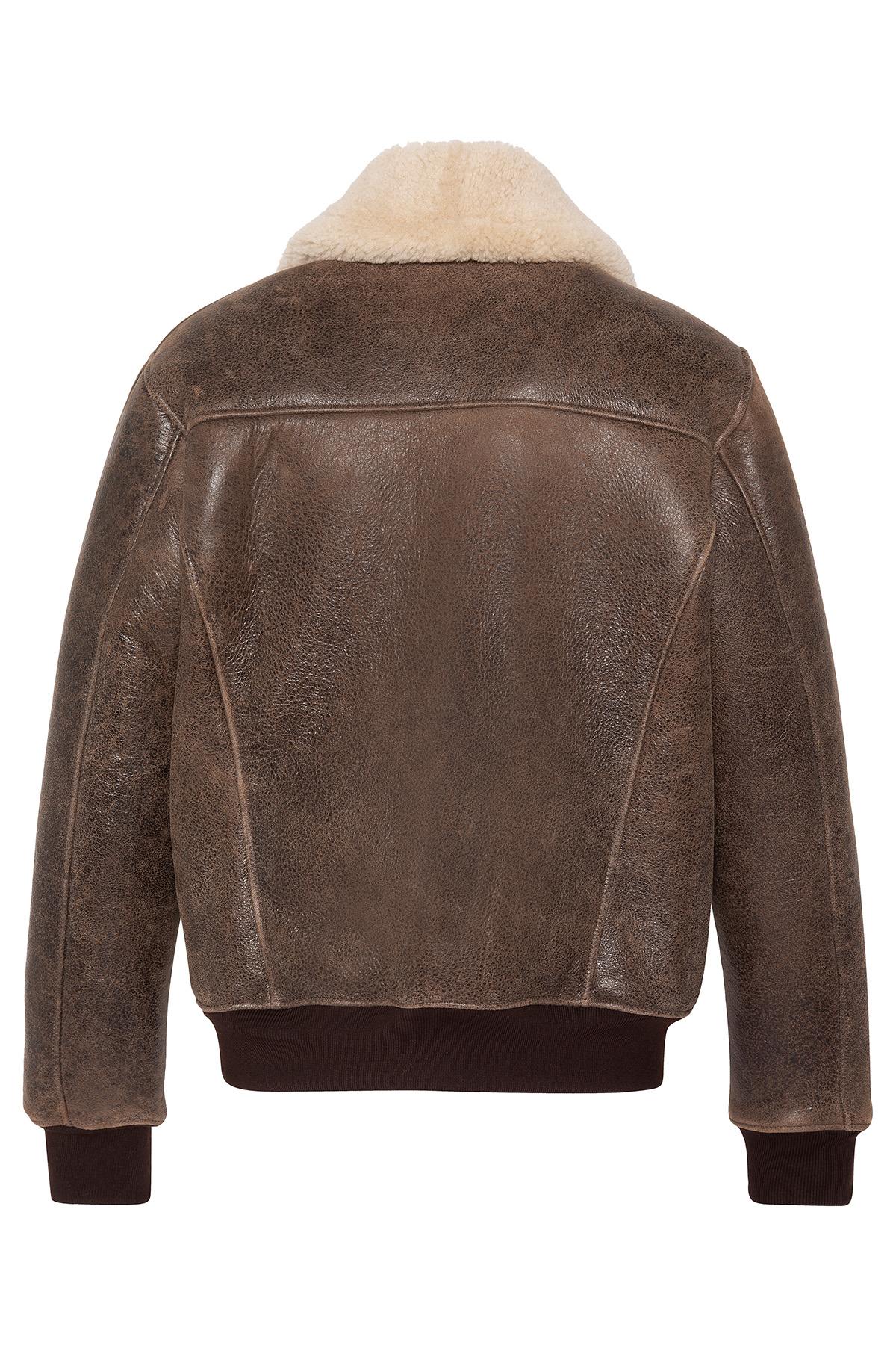 Blouson Homme Schott LCSHEEPPILOT BROWN — vue 2