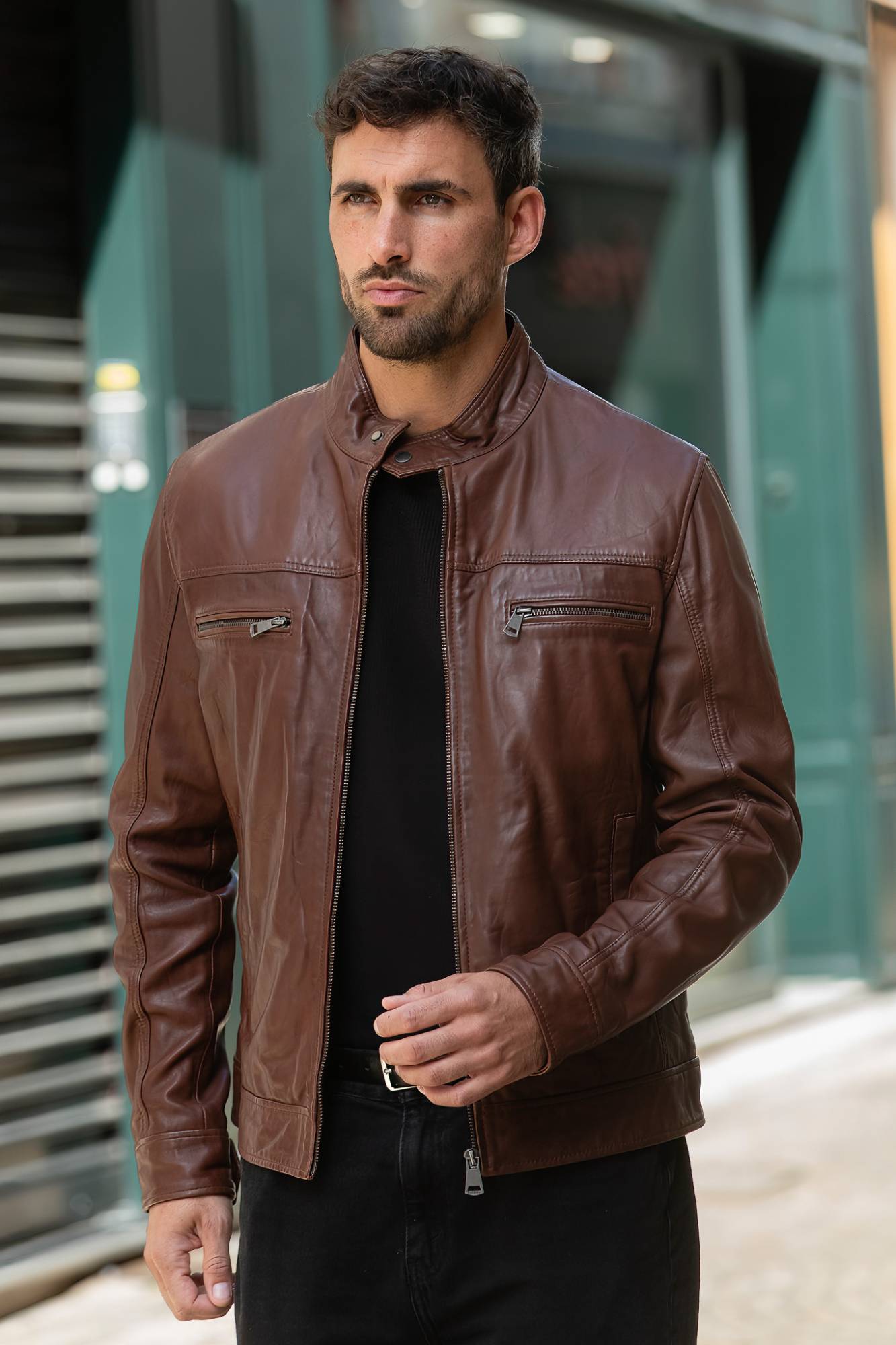Herren Jacke Cityzen JACKSON SHEEP MOCCA — Ansicht 4