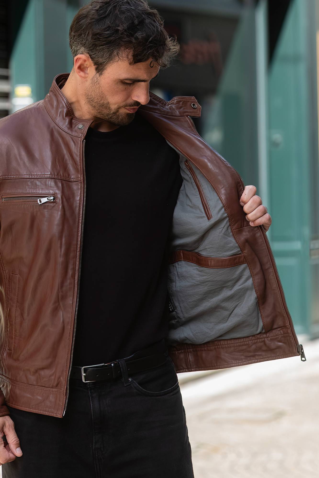 Herren Jacke Cityzen JACKSON SHEEP MOCCA — Ansicht 8