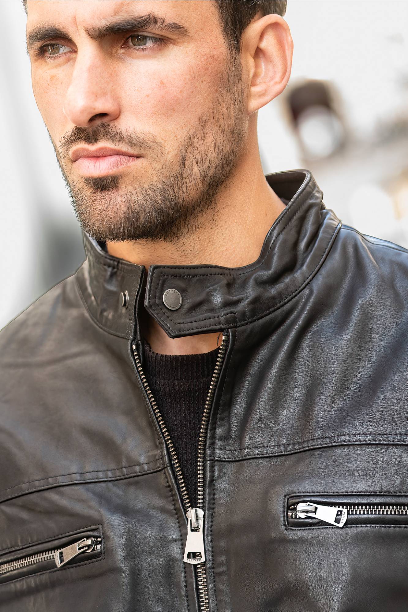 Herren Jacke Cityzen JACKSON SHEEP BLACK — Ansicht 3