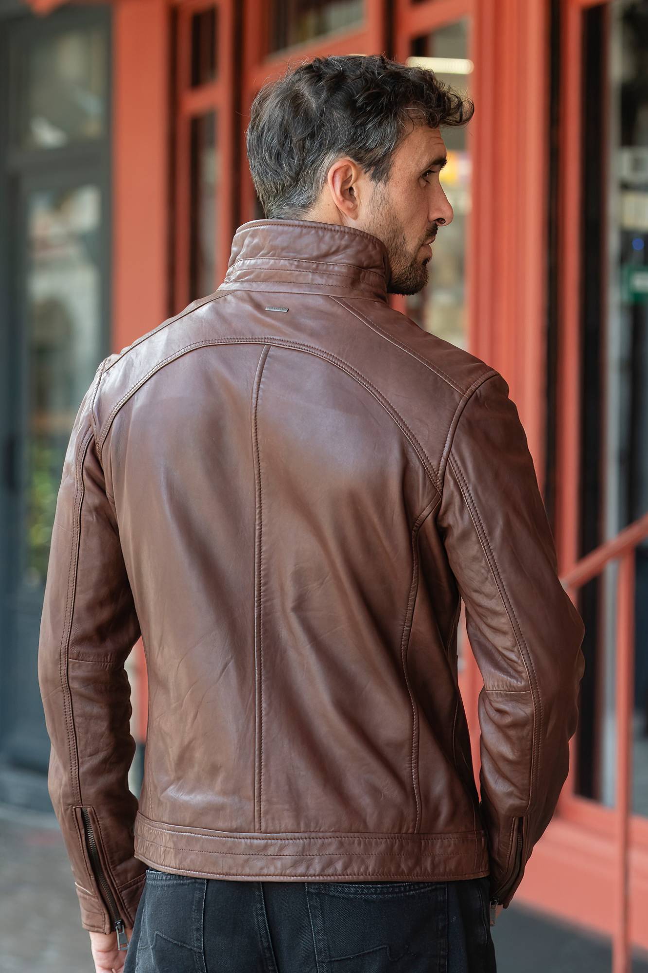 Herren Jacke Cityzen WOLF SHEEP MOCCA — Ansicht 2