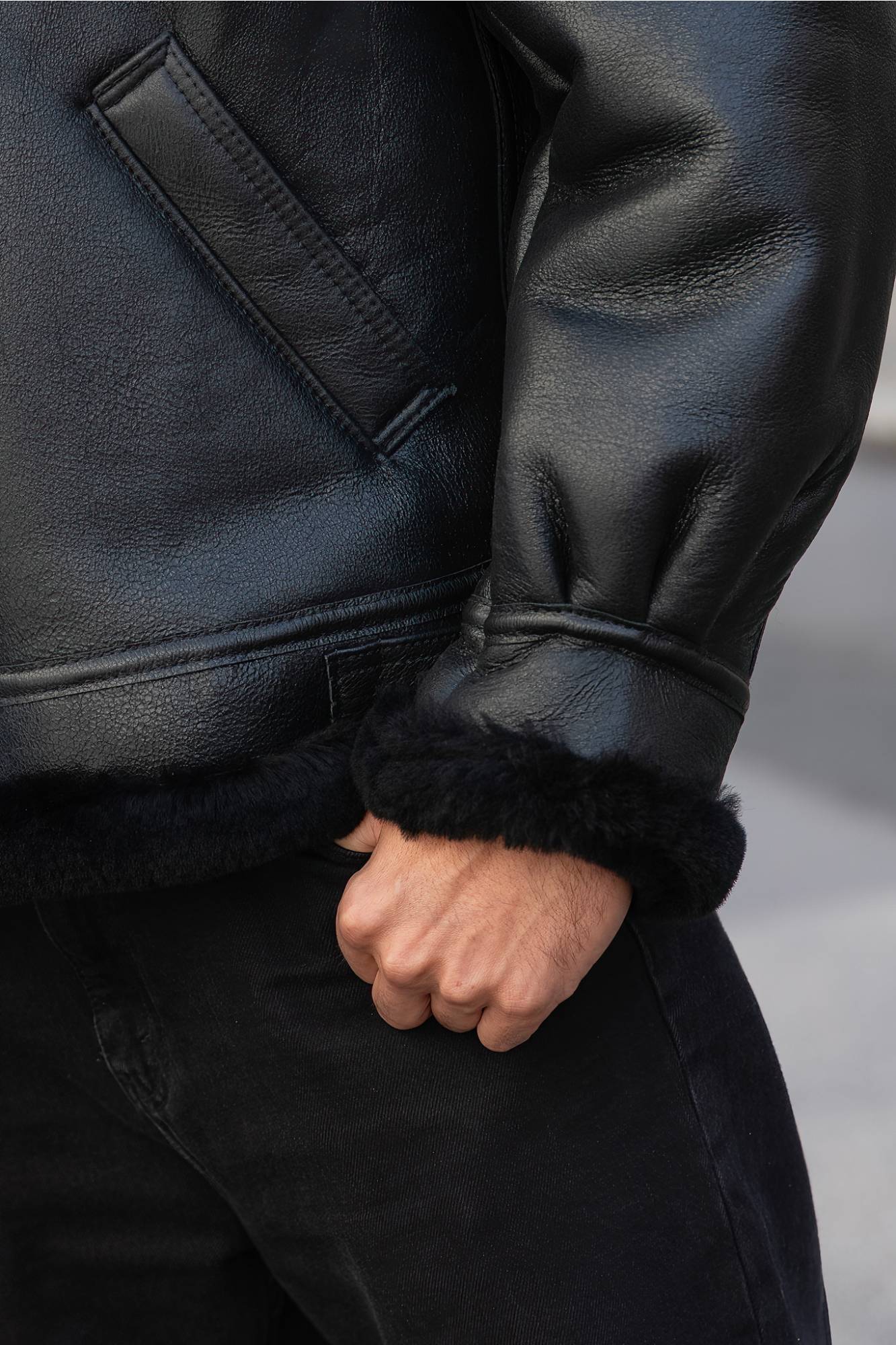 Chaqueta Hombre Schott 257S BLACK — vista 8