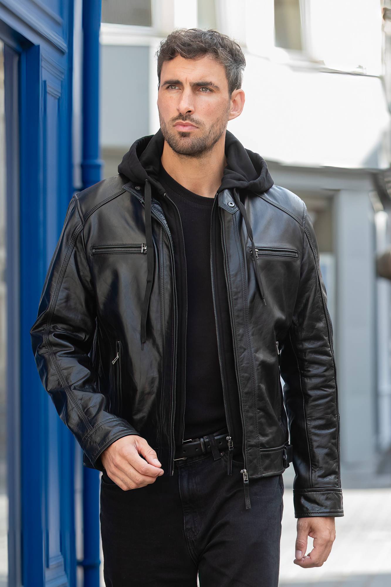 Herren - Serge Pariente ERICO HOOD BUFFLE BLACK — Ansicht 5